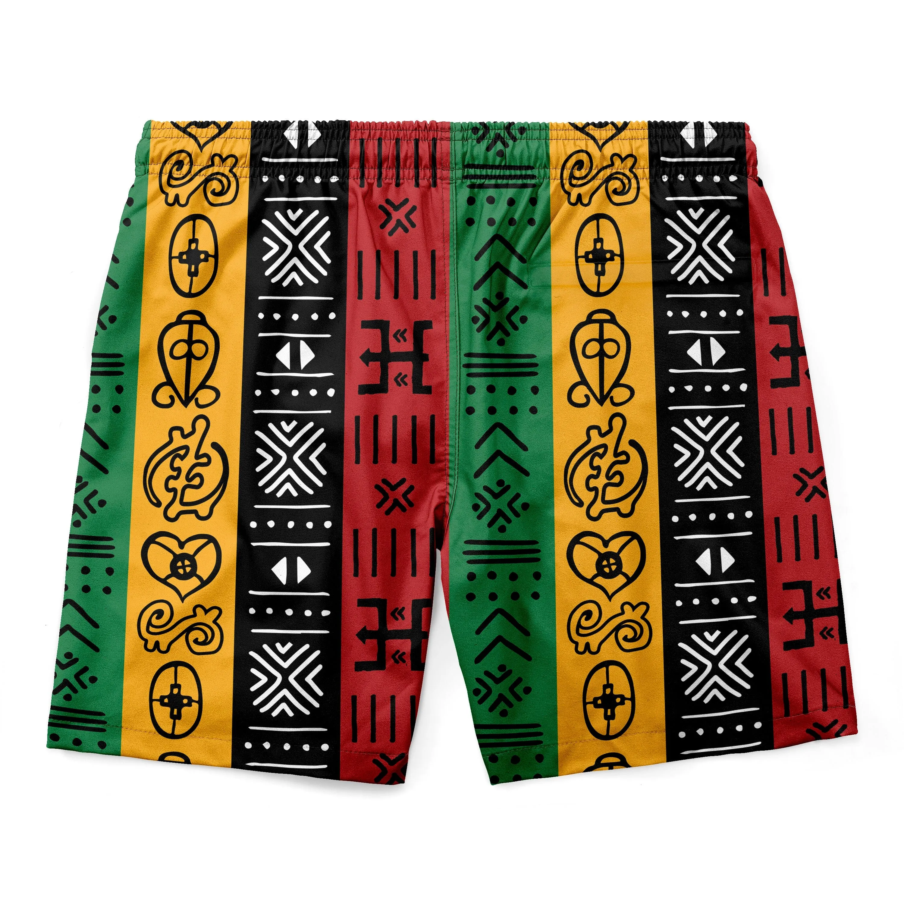 African Symbols In Pan African Colors Shorts