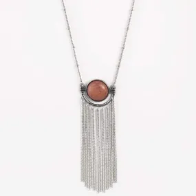 After Dusk Orange-Brown Stone Necklace