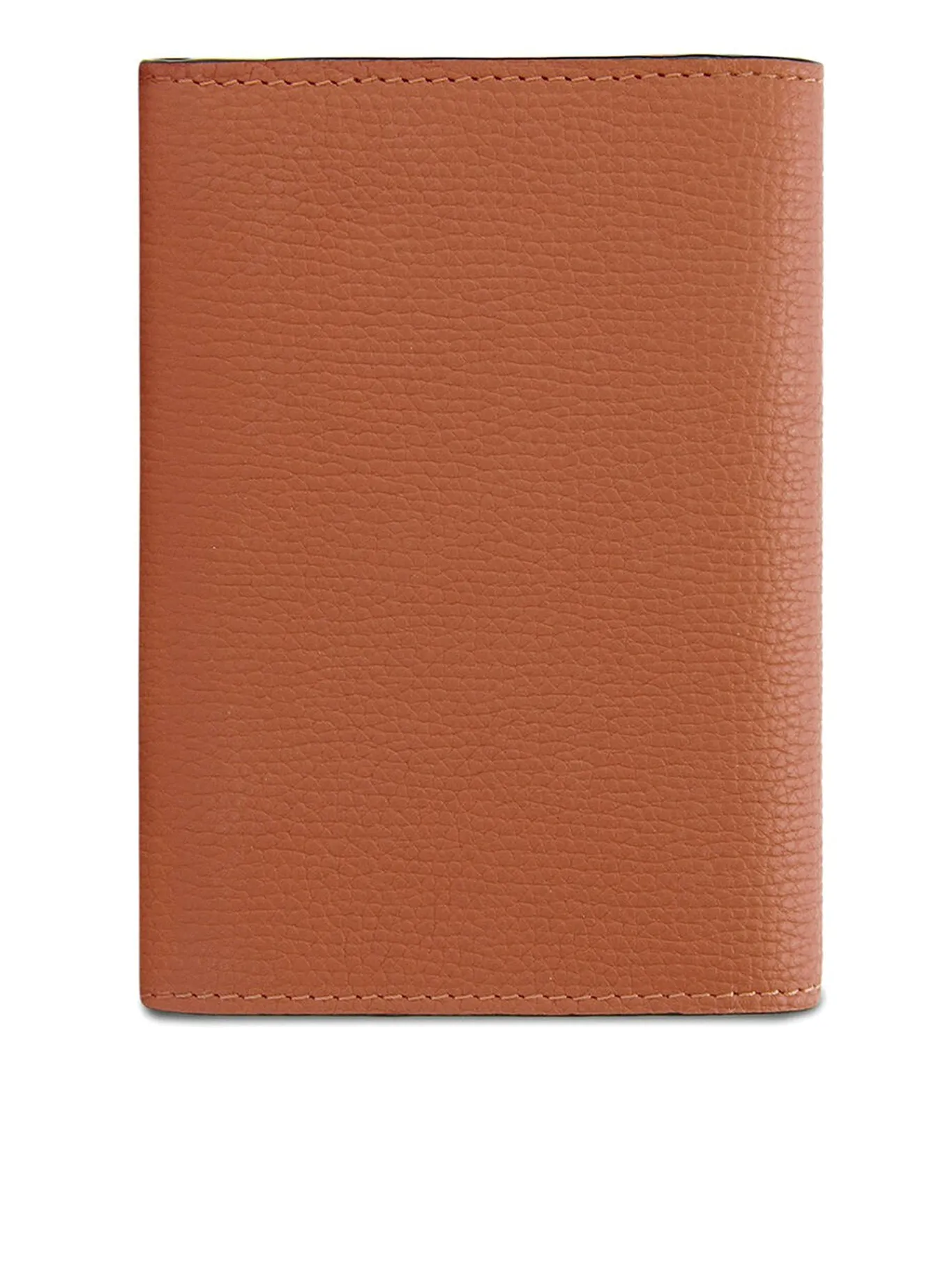 Anagram small vertical wallet in pebble grain calfskin