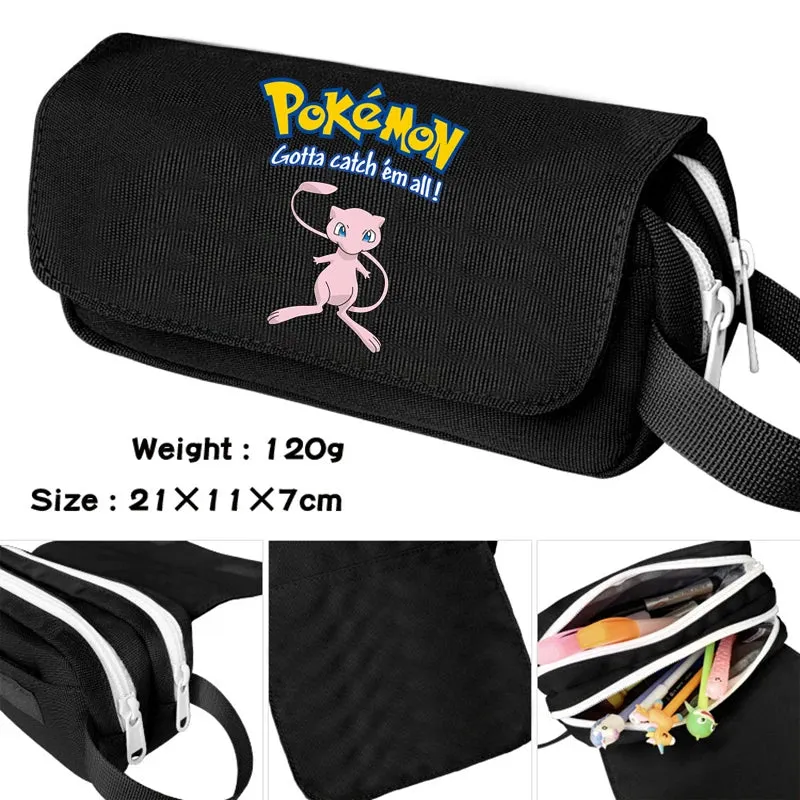 Anime Pokemon Pencil Case High Capacity Stationery Box Bulbasaur Cartoon Pikachu Charizard School Supplies Squirtle Pencil Bags