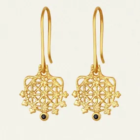 Arinna Earrings - Sapphire Gold