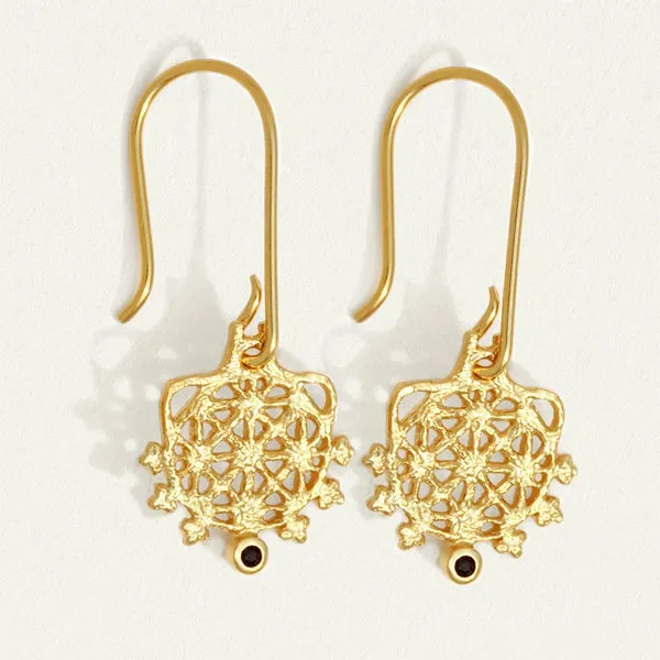 Arinna Earrings - Sapphire Gold