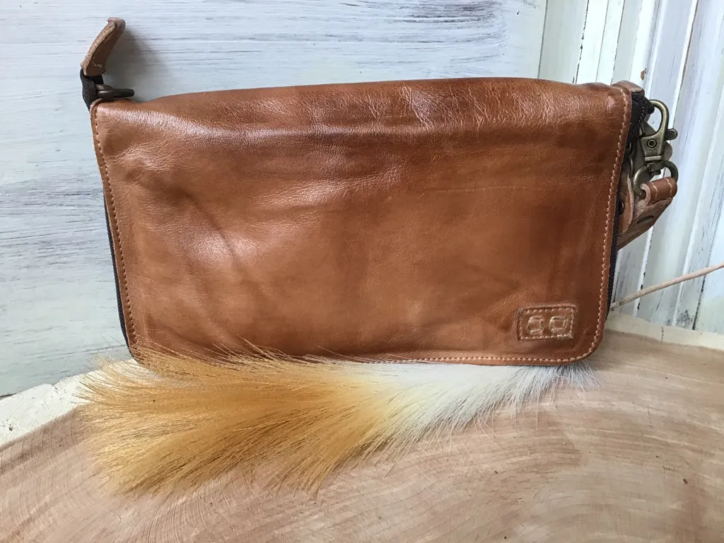 Bed|Stu Templeton II Tan Rustic Wallet Crossbody Wristlet