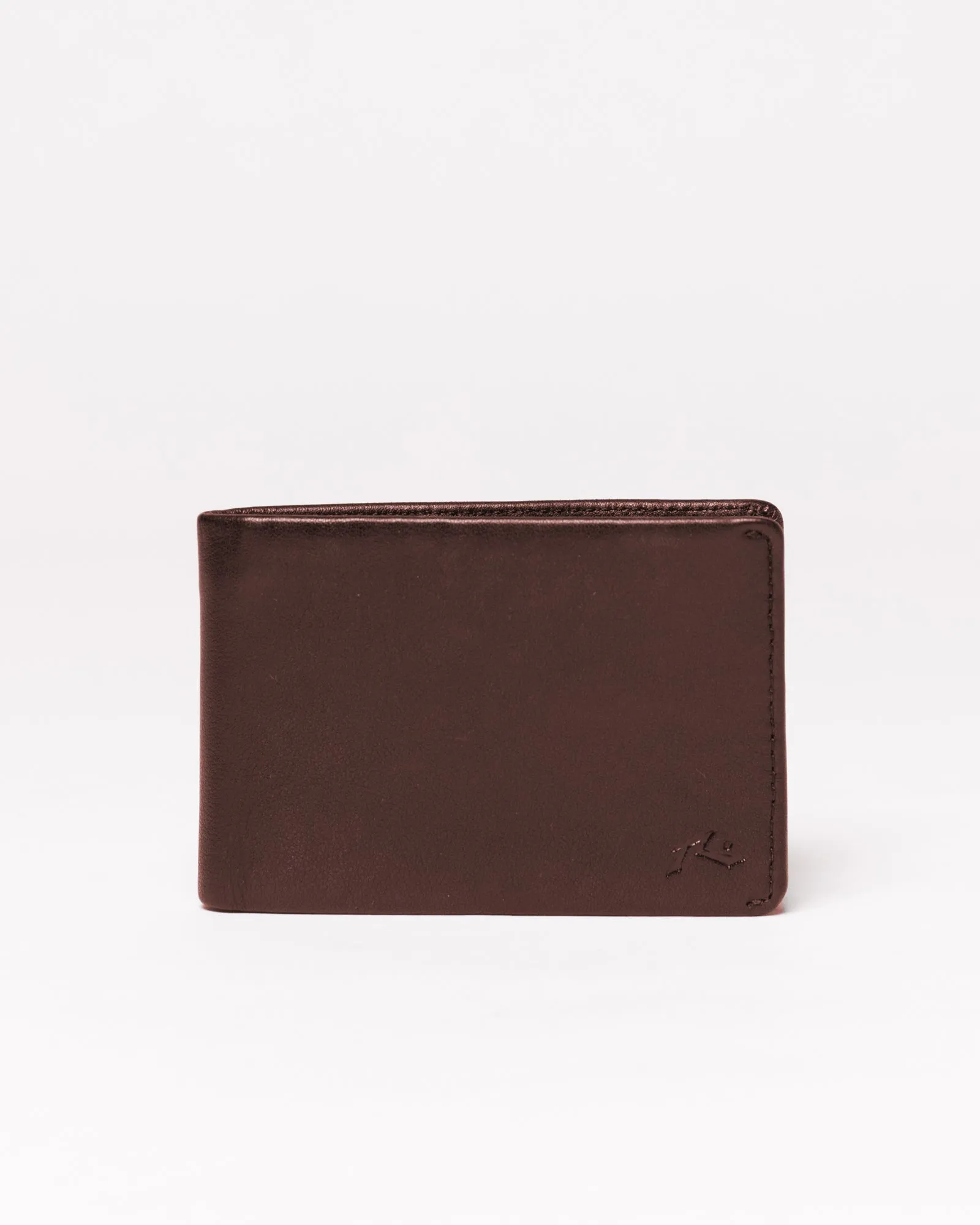 Billetera Rusty Busted Leather Wallet Dark Coffee