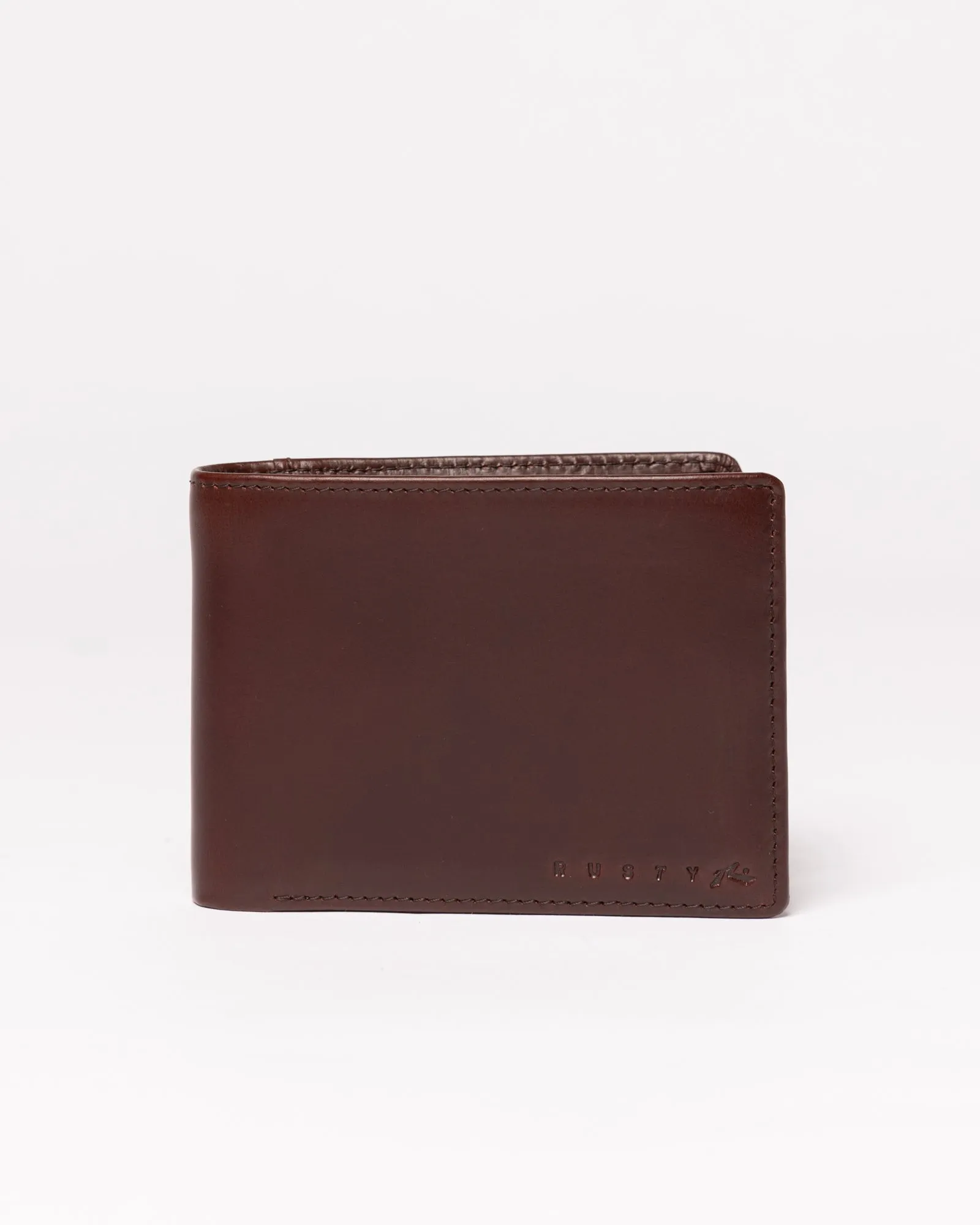 Billetera Rusty High River 2 Leather Wallet Dark Coffee