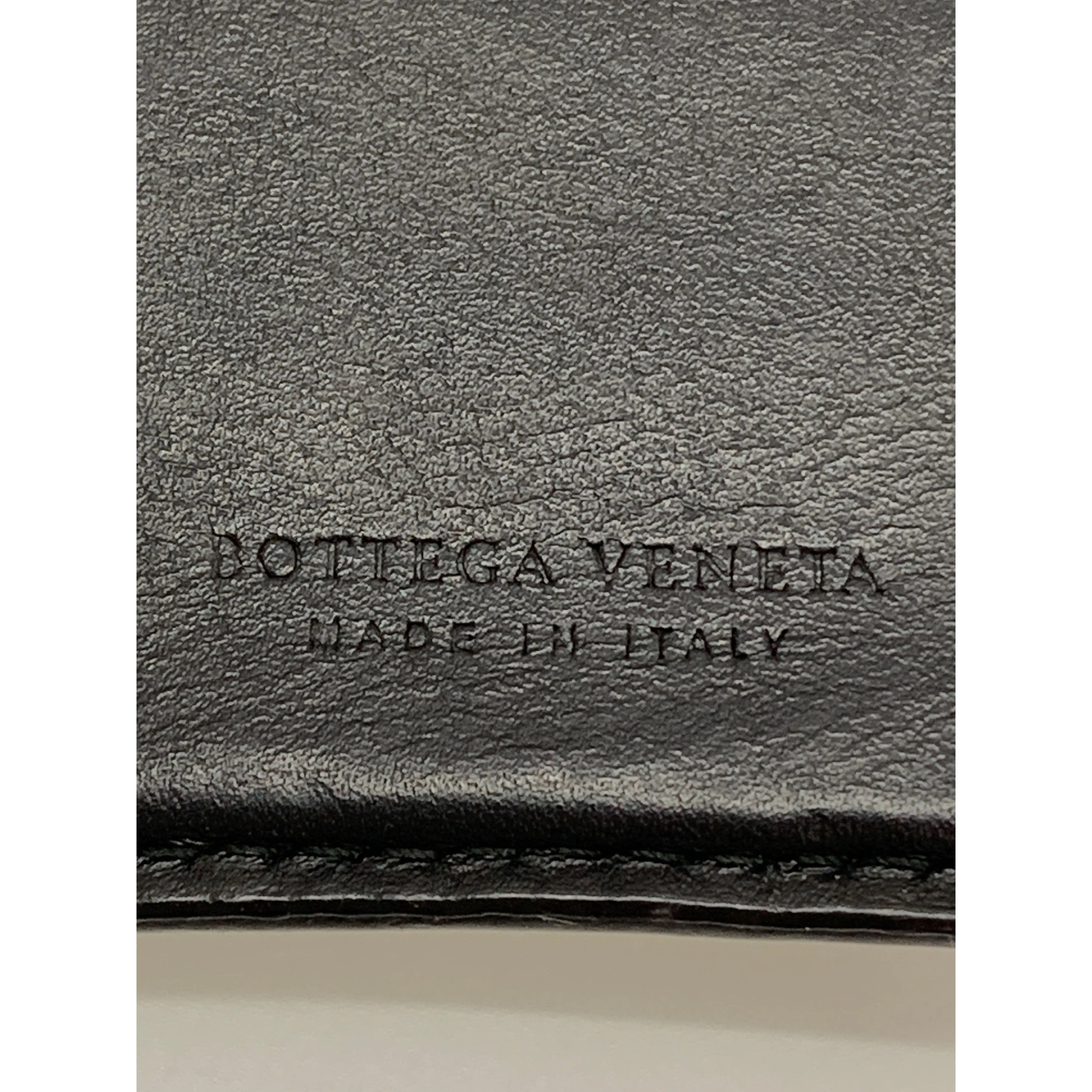 #BOTTEGA VENETA/Long Wallet/BLK/Leather/120697