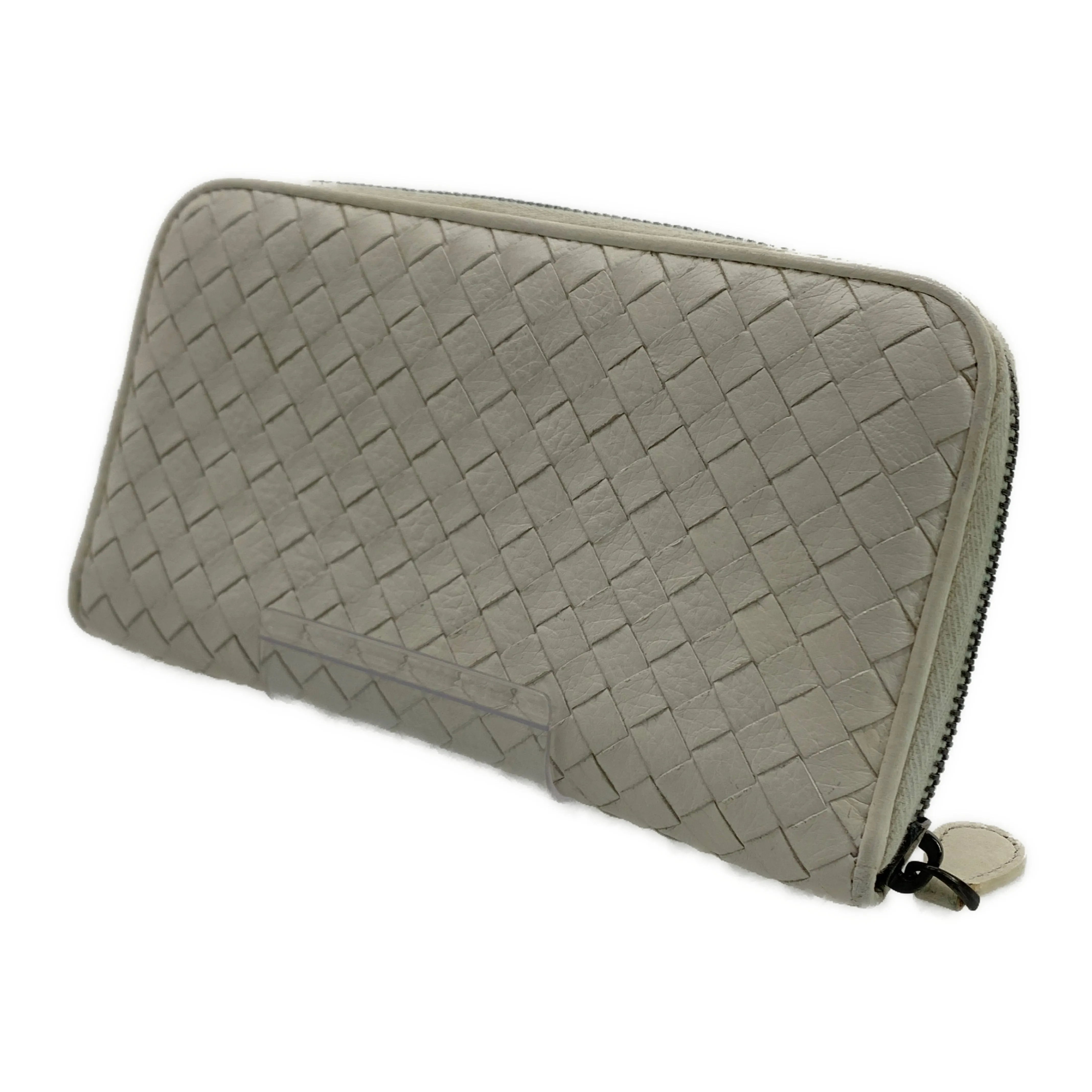 #BOTTEGA VENETA/Long Wallet/WHT/Leather