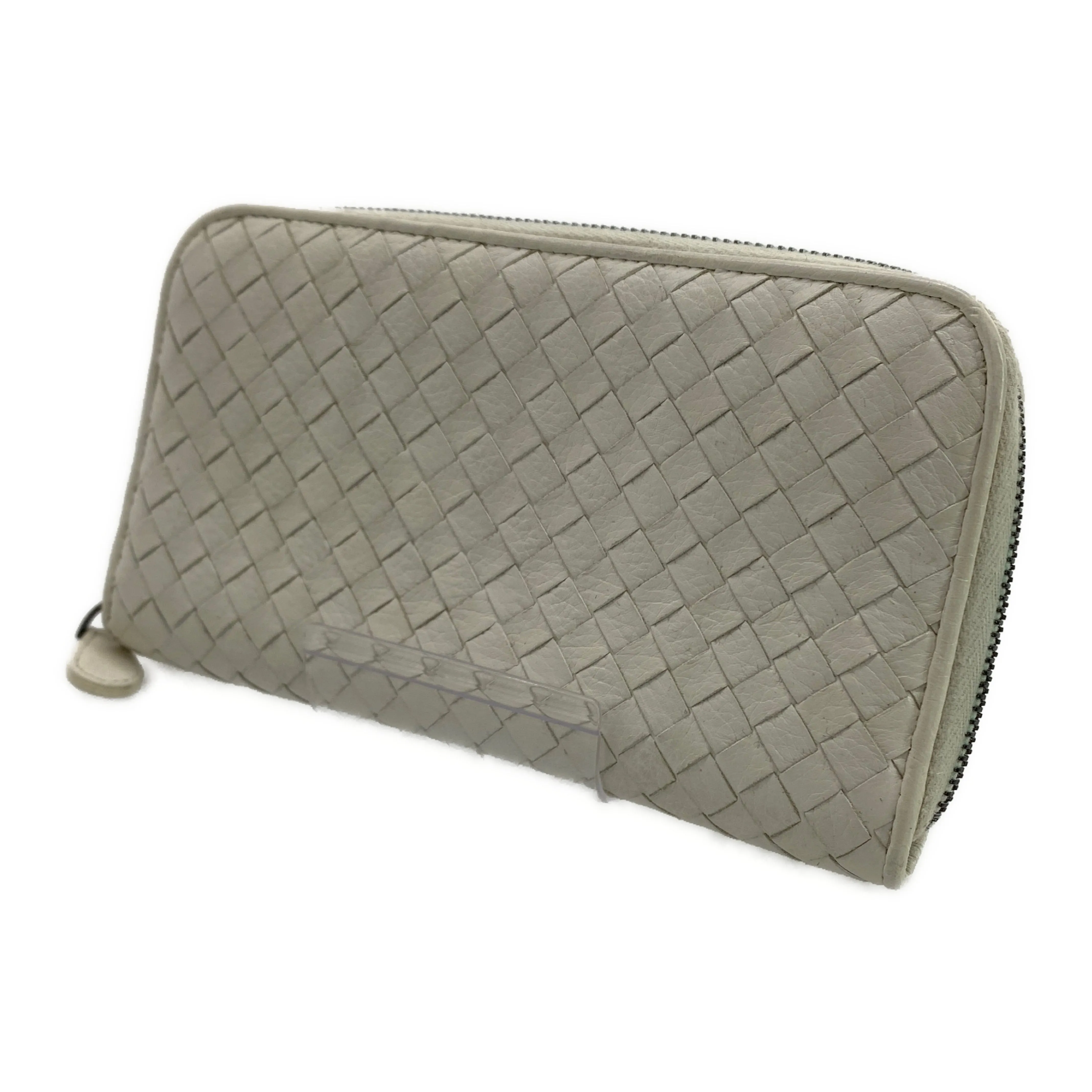 #BOTTEGA VENETA/Long Wallet/WHT/Leather