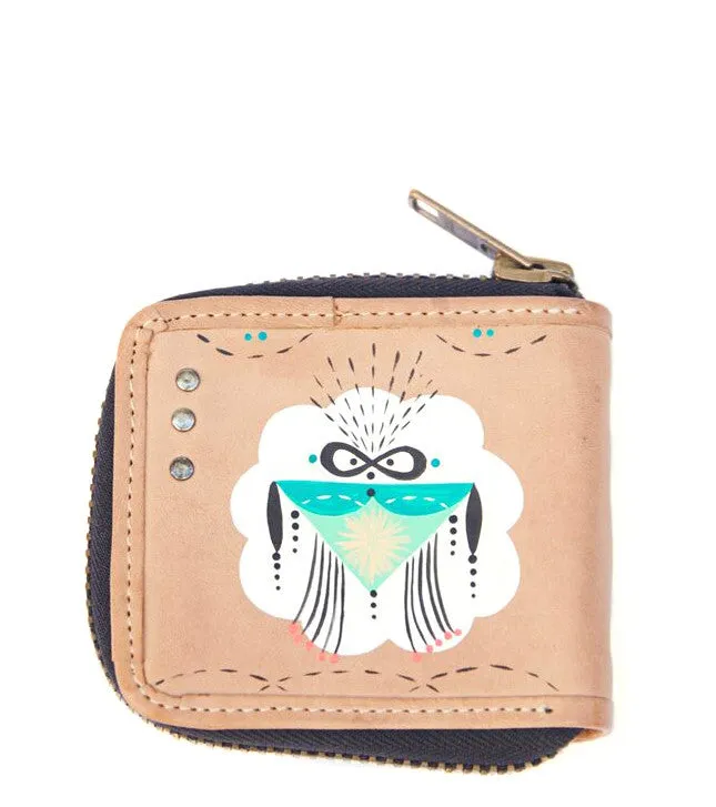 bunnie reiss x pskaufman... small zip wallet Natural