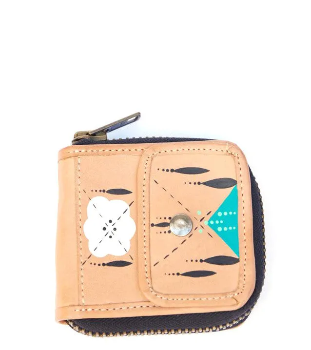 bunnie reiss x pskaufman... small zip wallet Natural