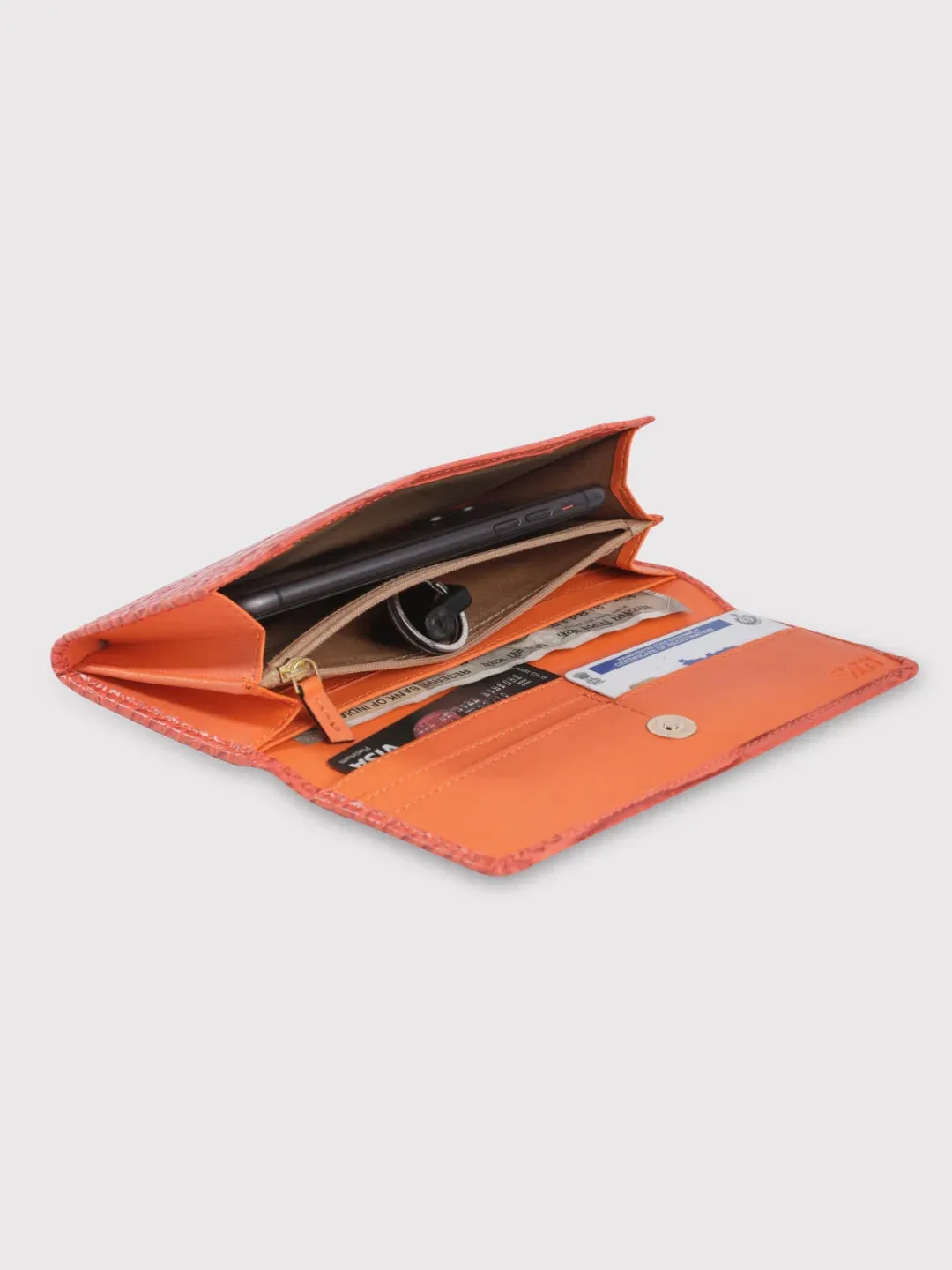 Caprese Luna Wallet Medium Flap Wallet Orange