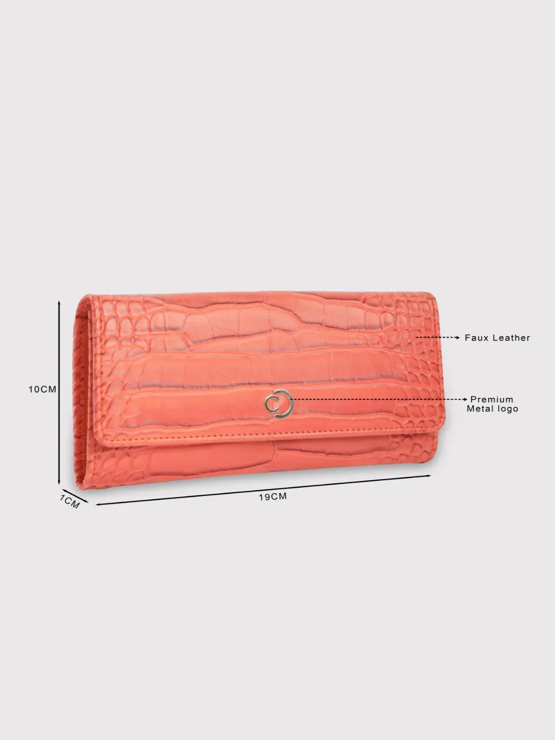 Caprese Luna Wallet Medium Flap Wallet Orange