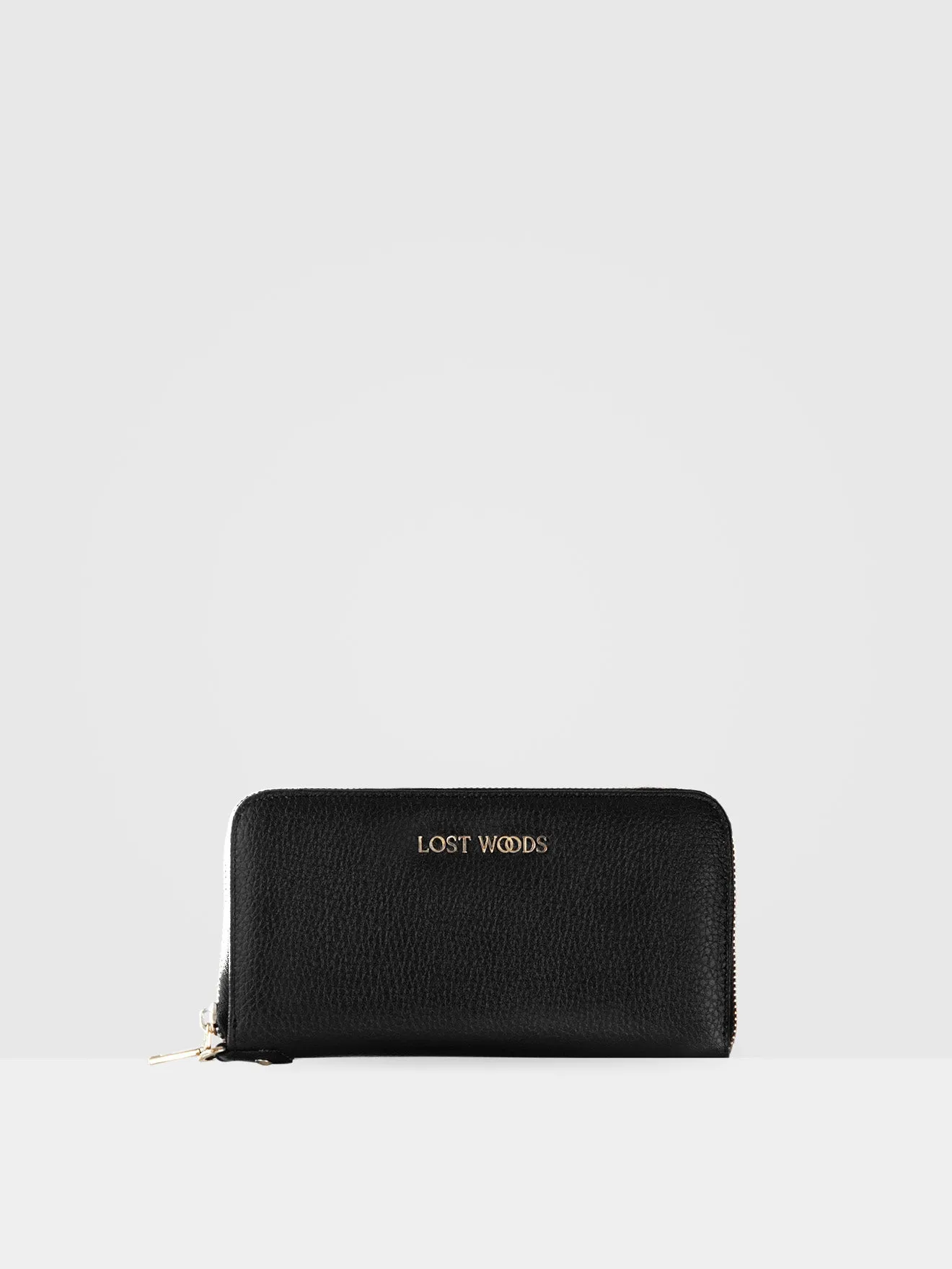 Clementine MIRUM Leather Vegan Clutch Wallet | Black & Gold