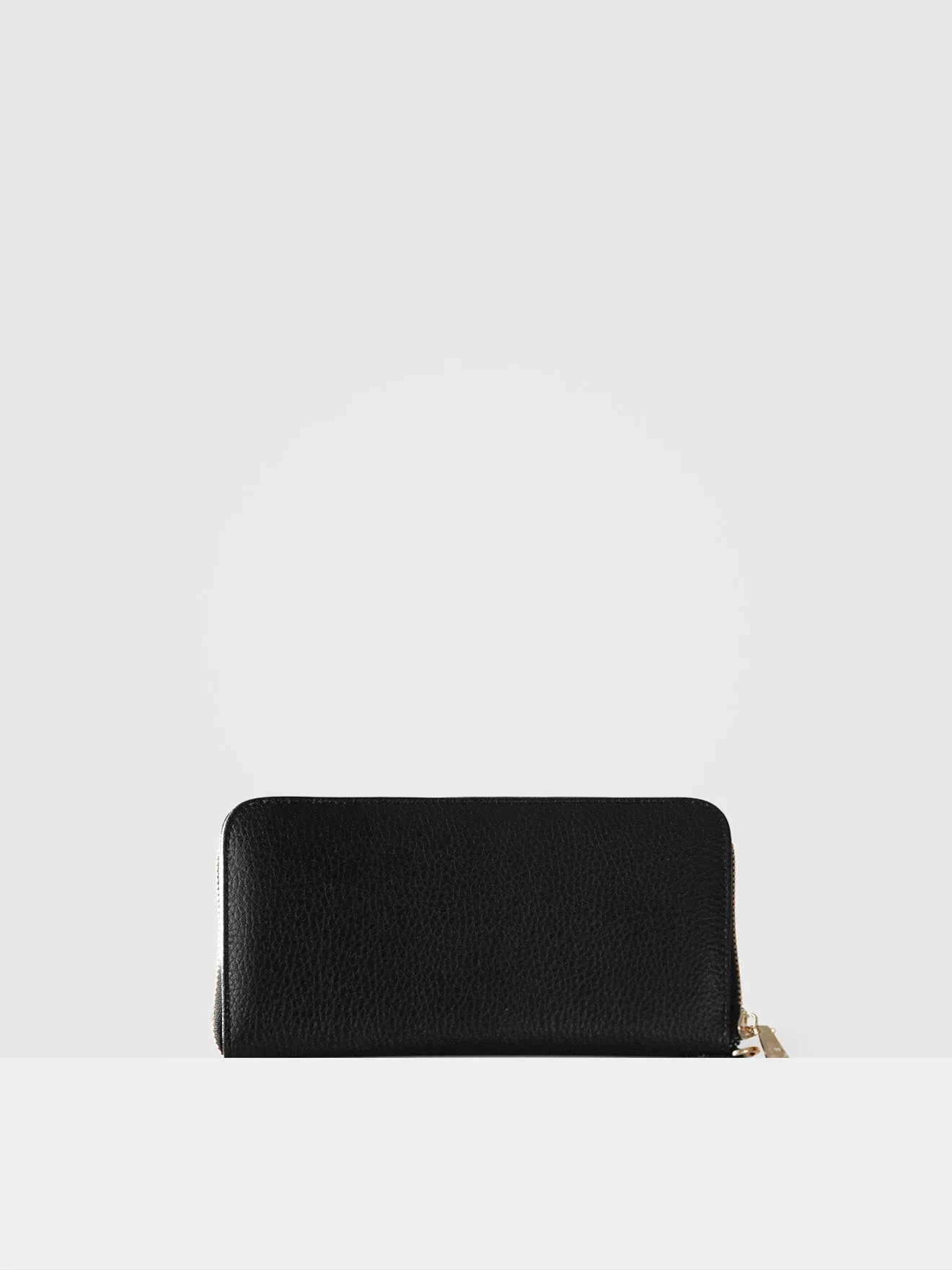 Clementine MIRUM Leather Vegan Clutch Wallet | Black & Gold