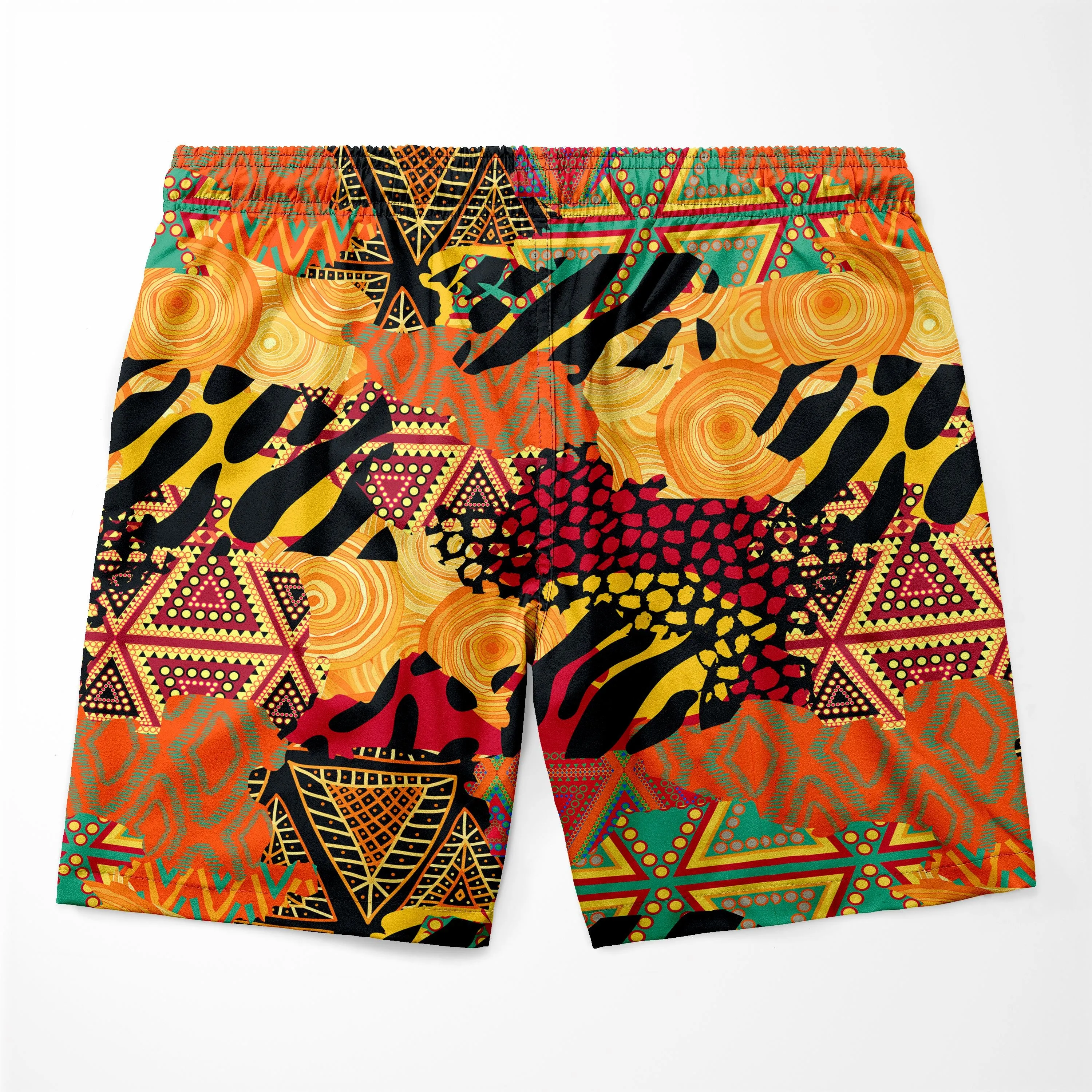 Colored African Patchwork Shorts