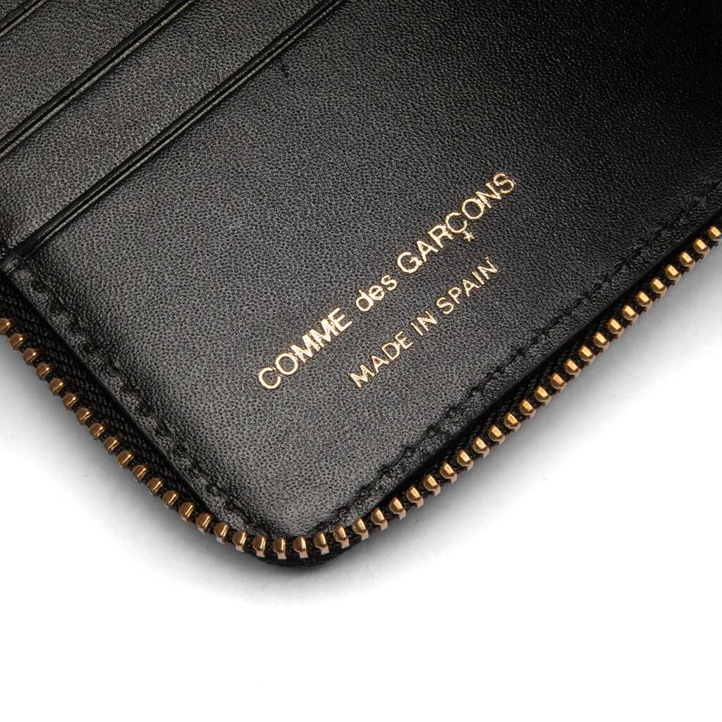 Comme des Garcons Embossed Logo Wallet - Black