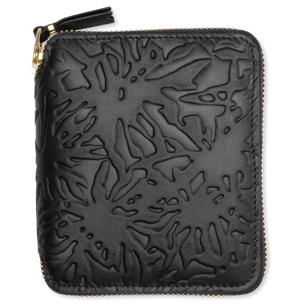 Comme des Garcons SA2100EF Embossed Forest Wallet - Black