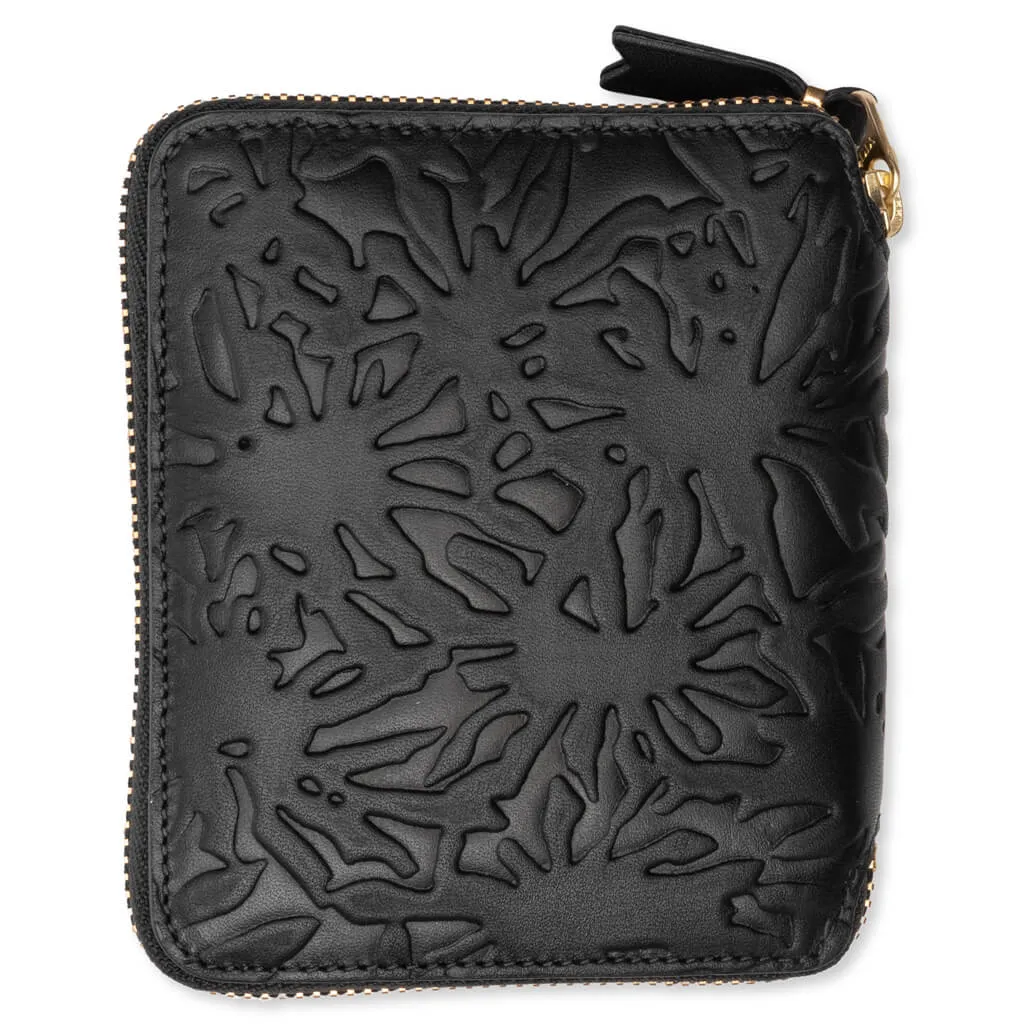 Comme des Garcons SA2100EF Embossed Forest Wallet - Black