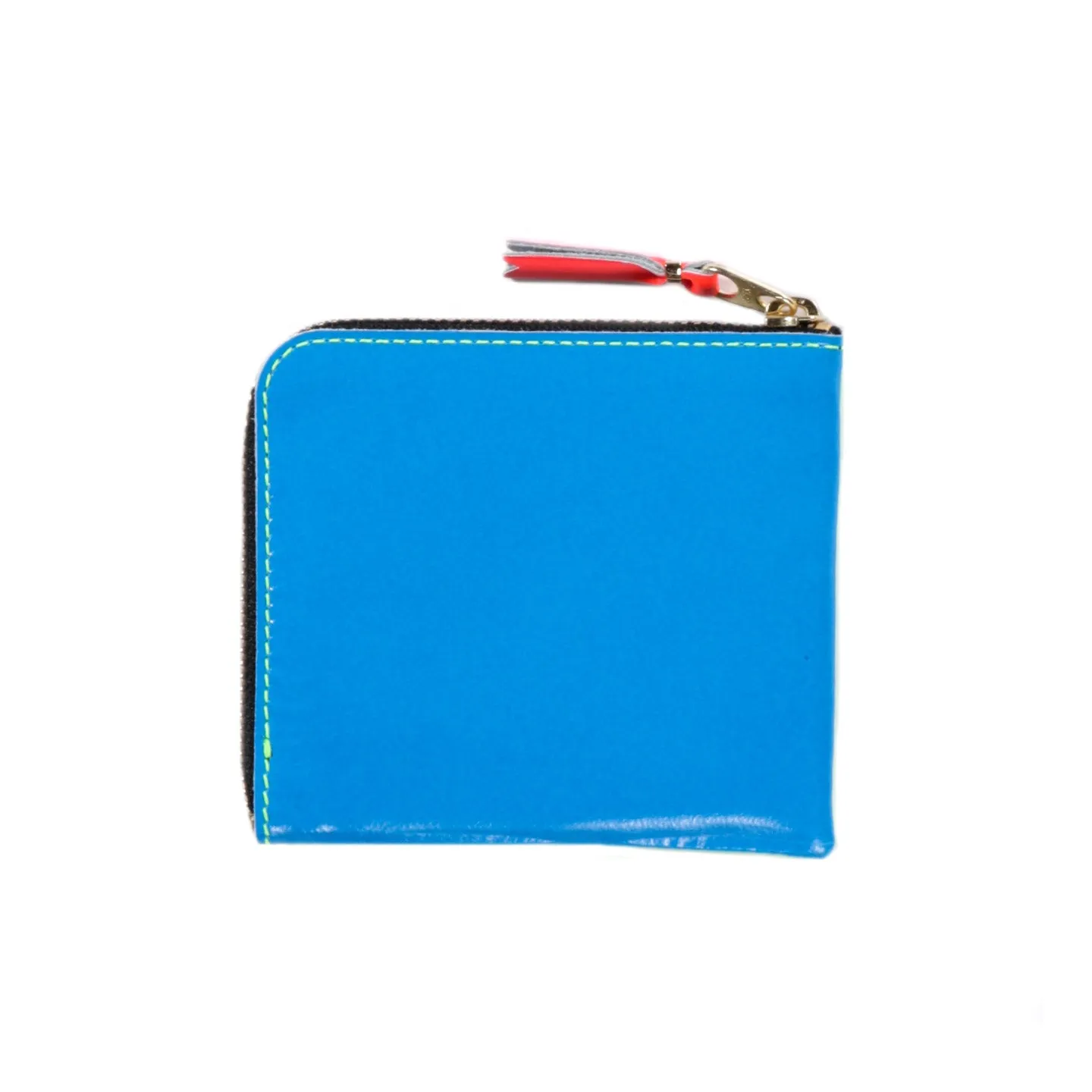 COMME DES GARCONS SA3100 SUPER FLUO ZIP WALLET GREEN / BLUE