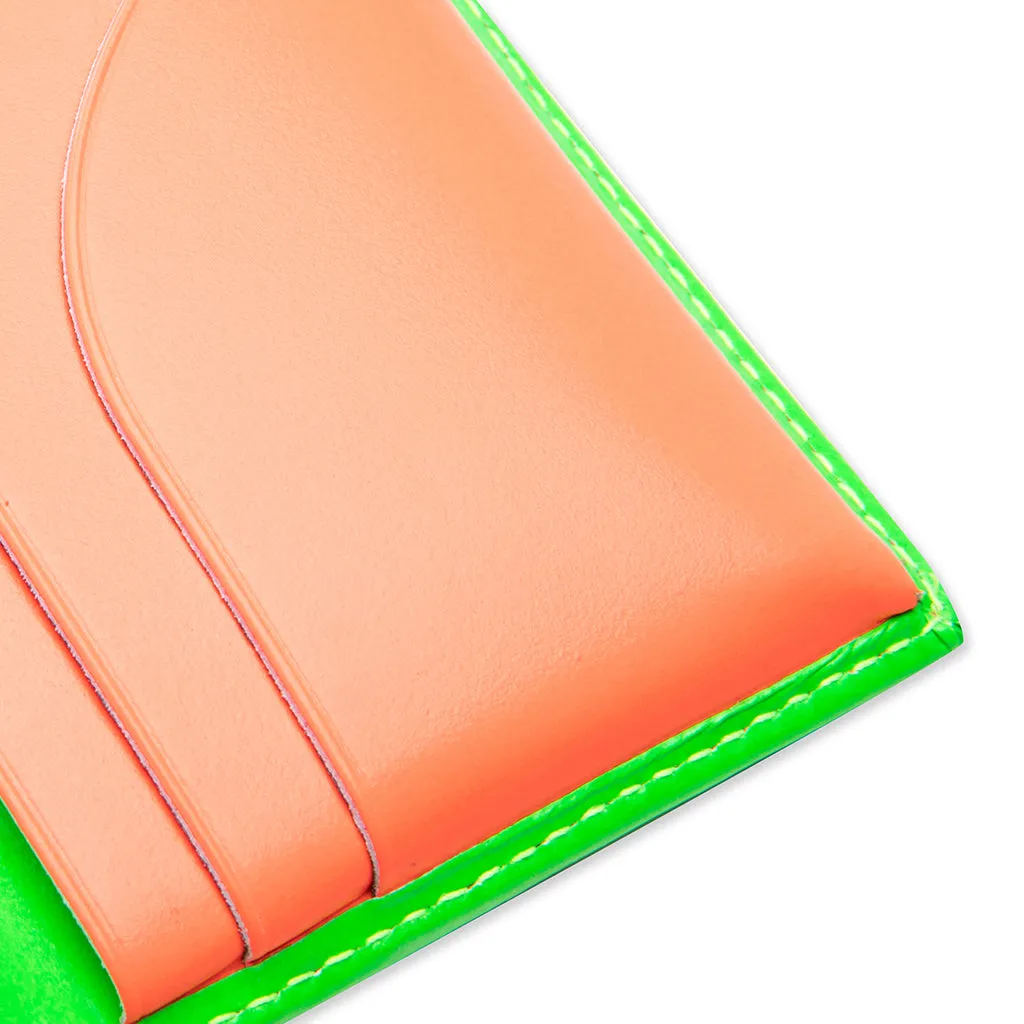 Comme des Garcons Super Fluo Wallet - Green/Orange