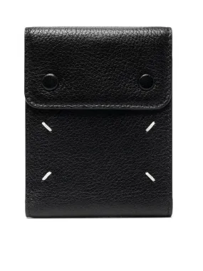 contrast stitch detail wallet