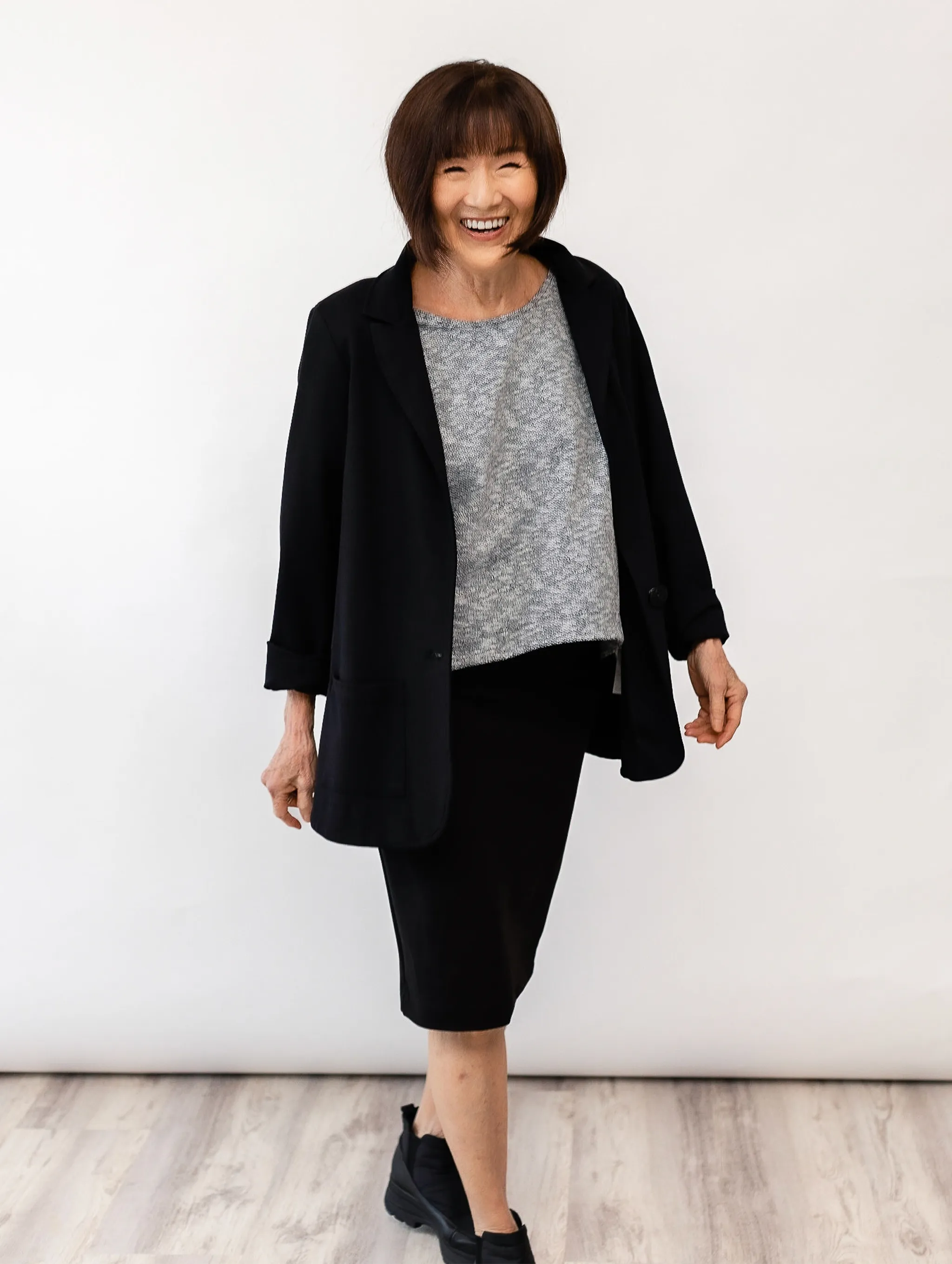 Diana Blazer - Jet Black Double Knit