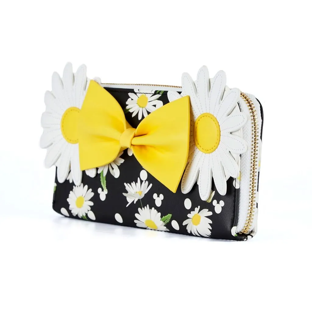 Disney Minnie Mouse Daisies Zip-Around Wallet