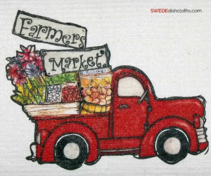 Farmers Market Truck Eco Friendly Reusable Swedish Dishcloth