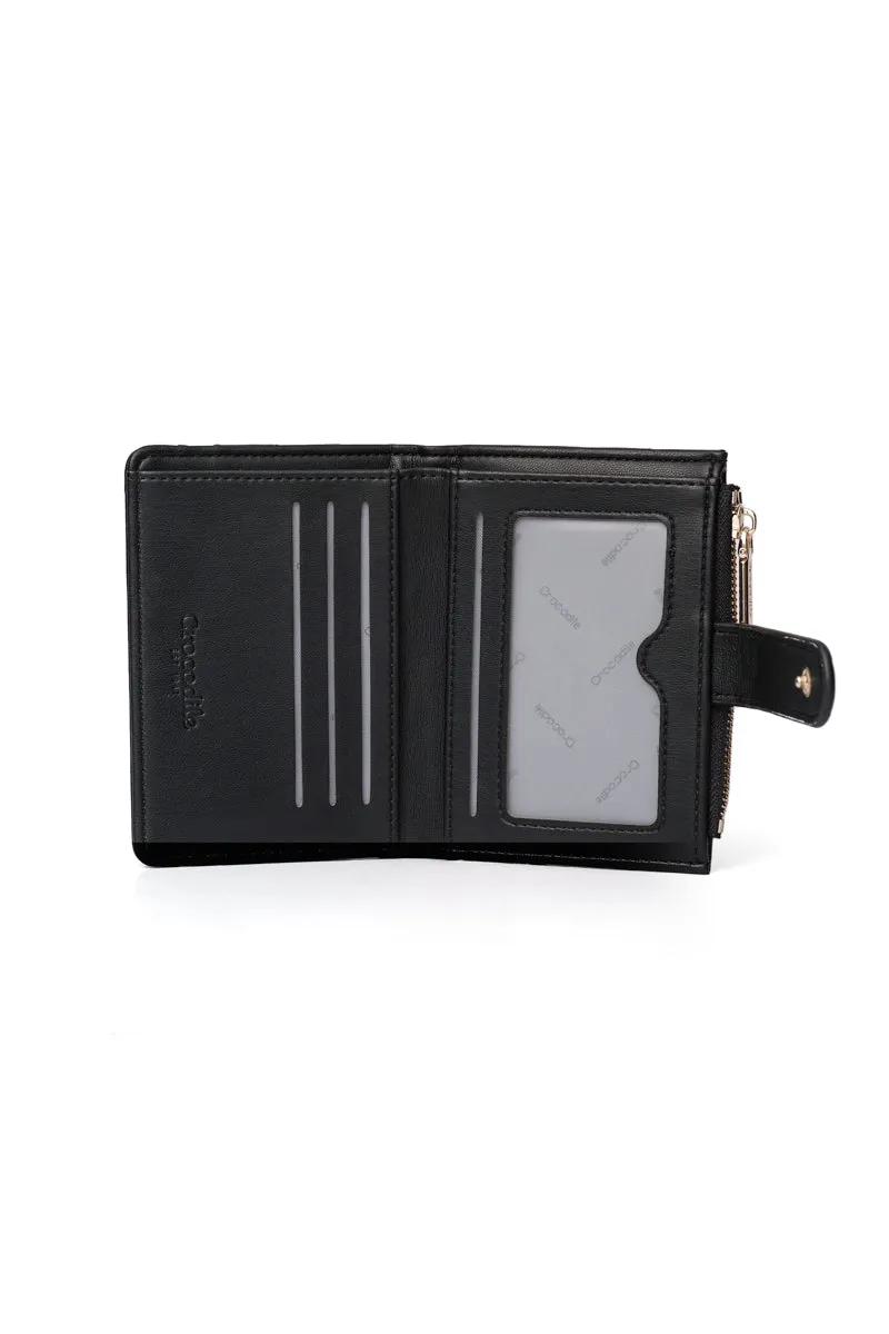 Freya- Bi-fold Small Wallet-Black