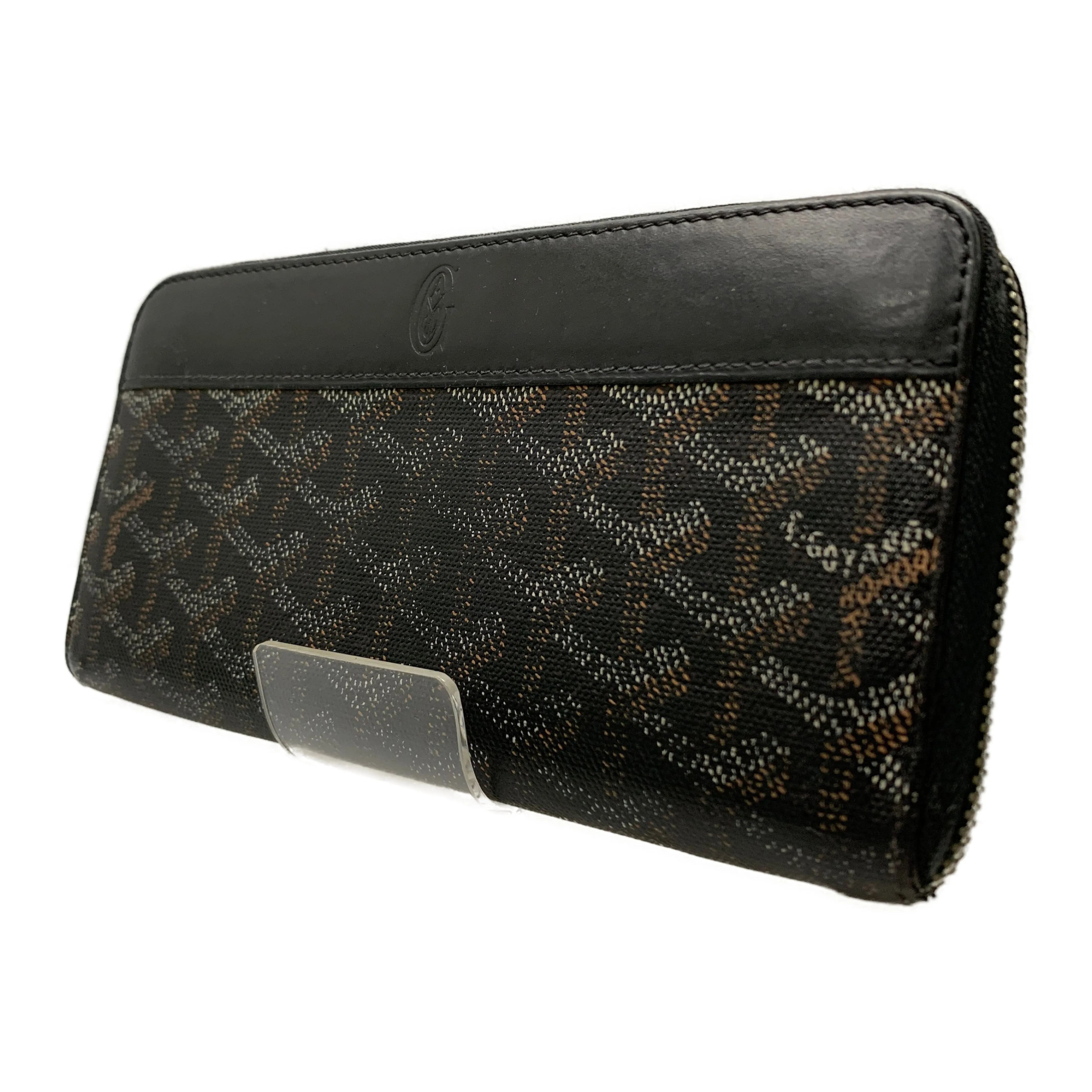 #GOYARD/Long Wallet/BLK/PVC/All Over Print