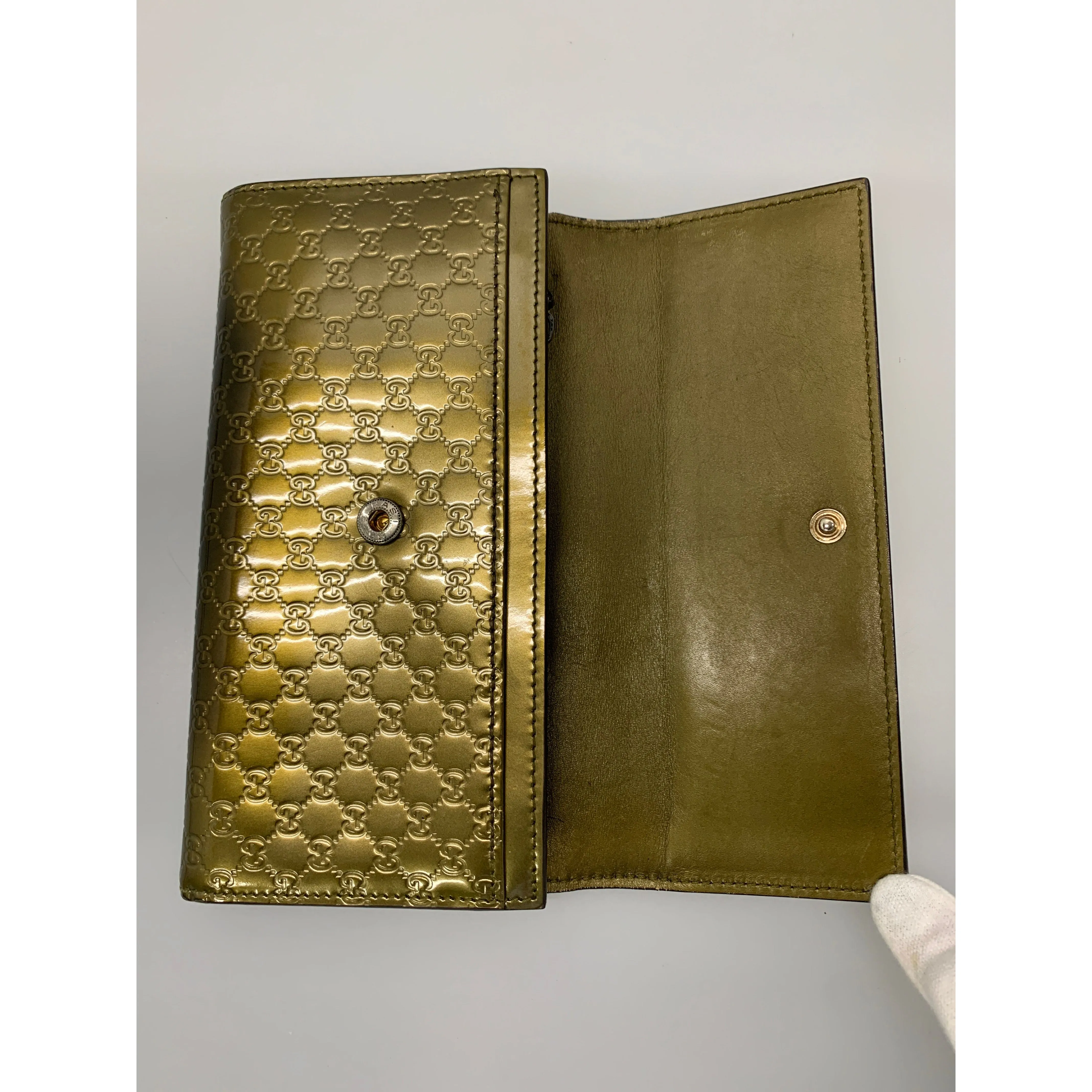 #GUCCI/Long Wallet/GLD/PVC/251861