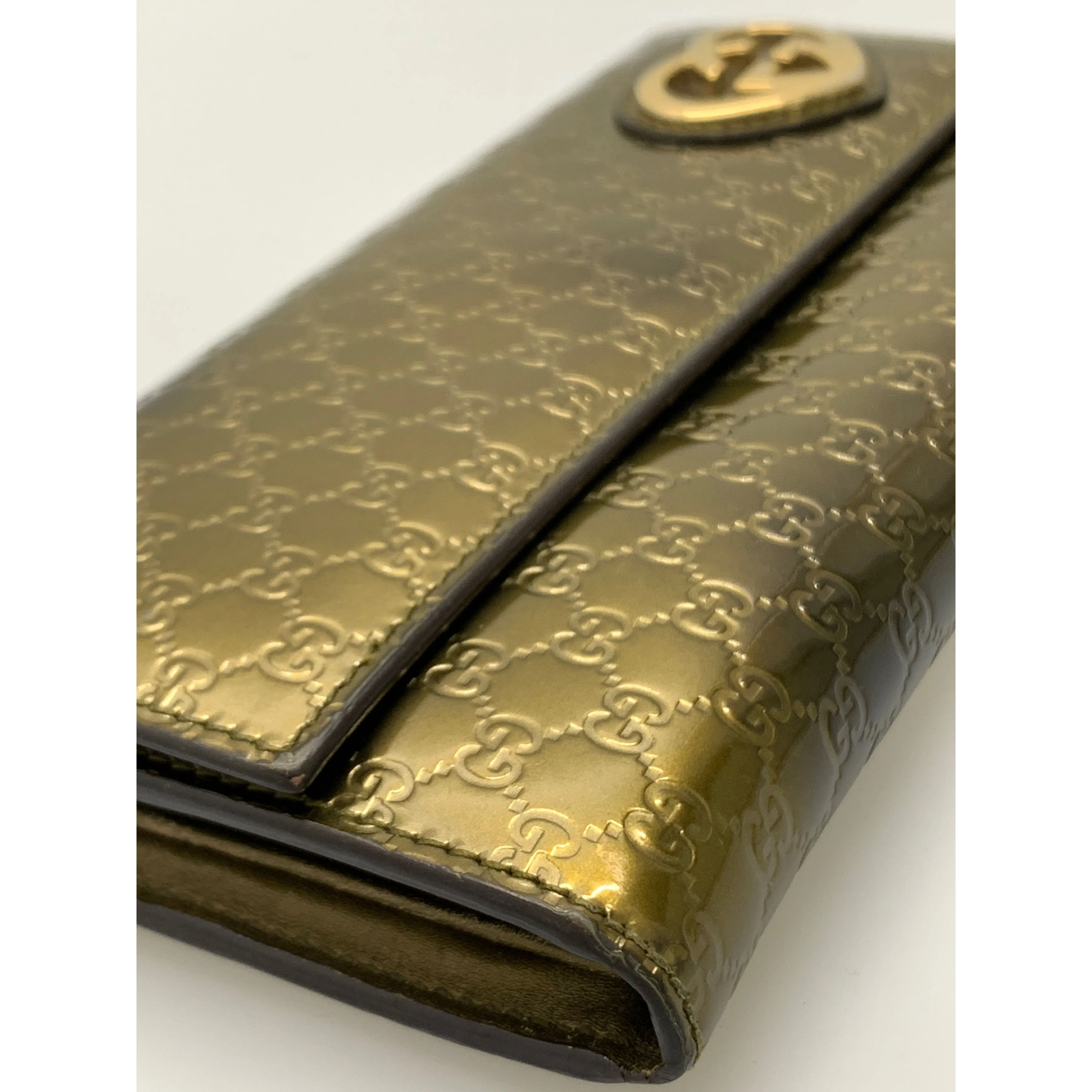 #GUCCI/Long Wallet/GLD/PVC/251861