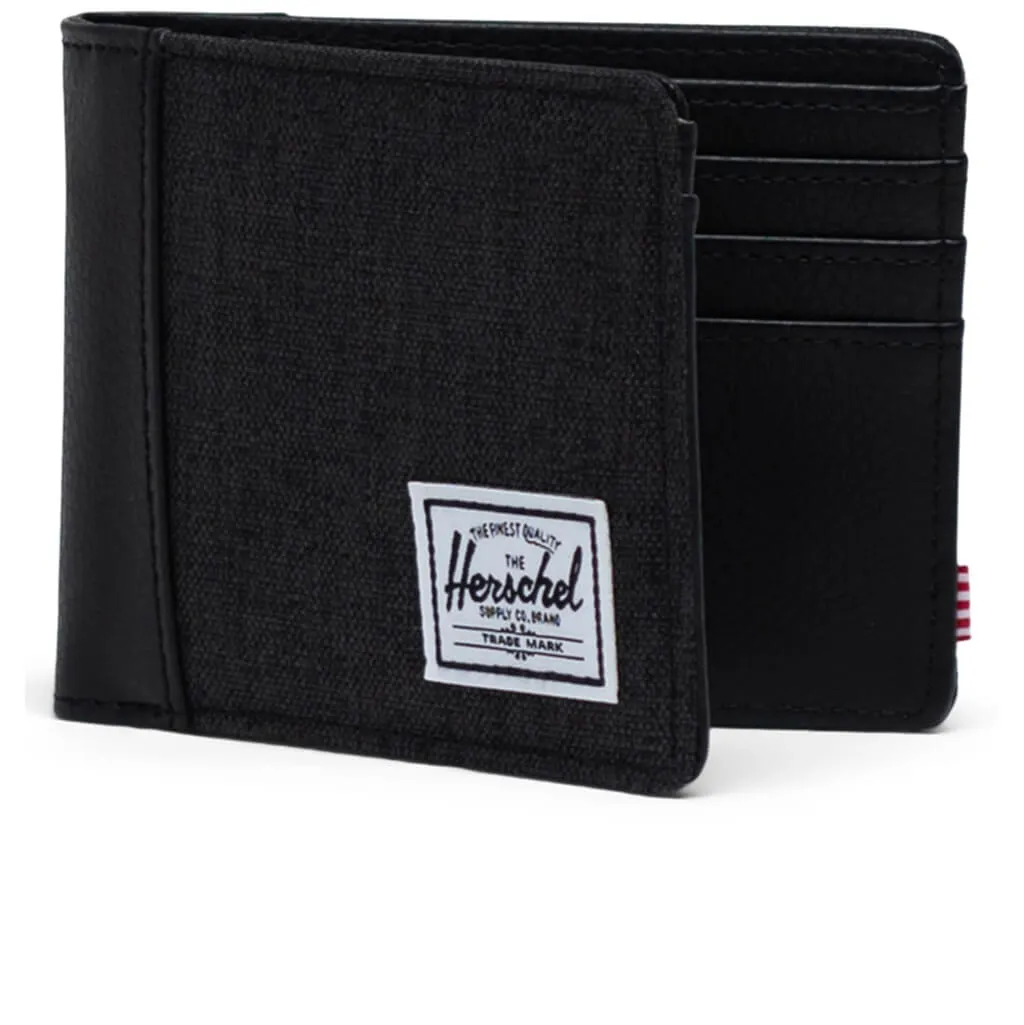 Hank II Wallet - Black Crosshatch/Black