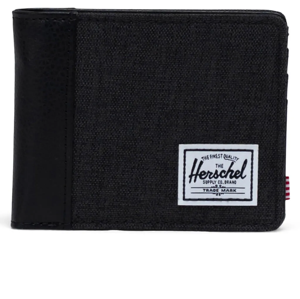 Hank II Wallet - Black Crosshatch/Black