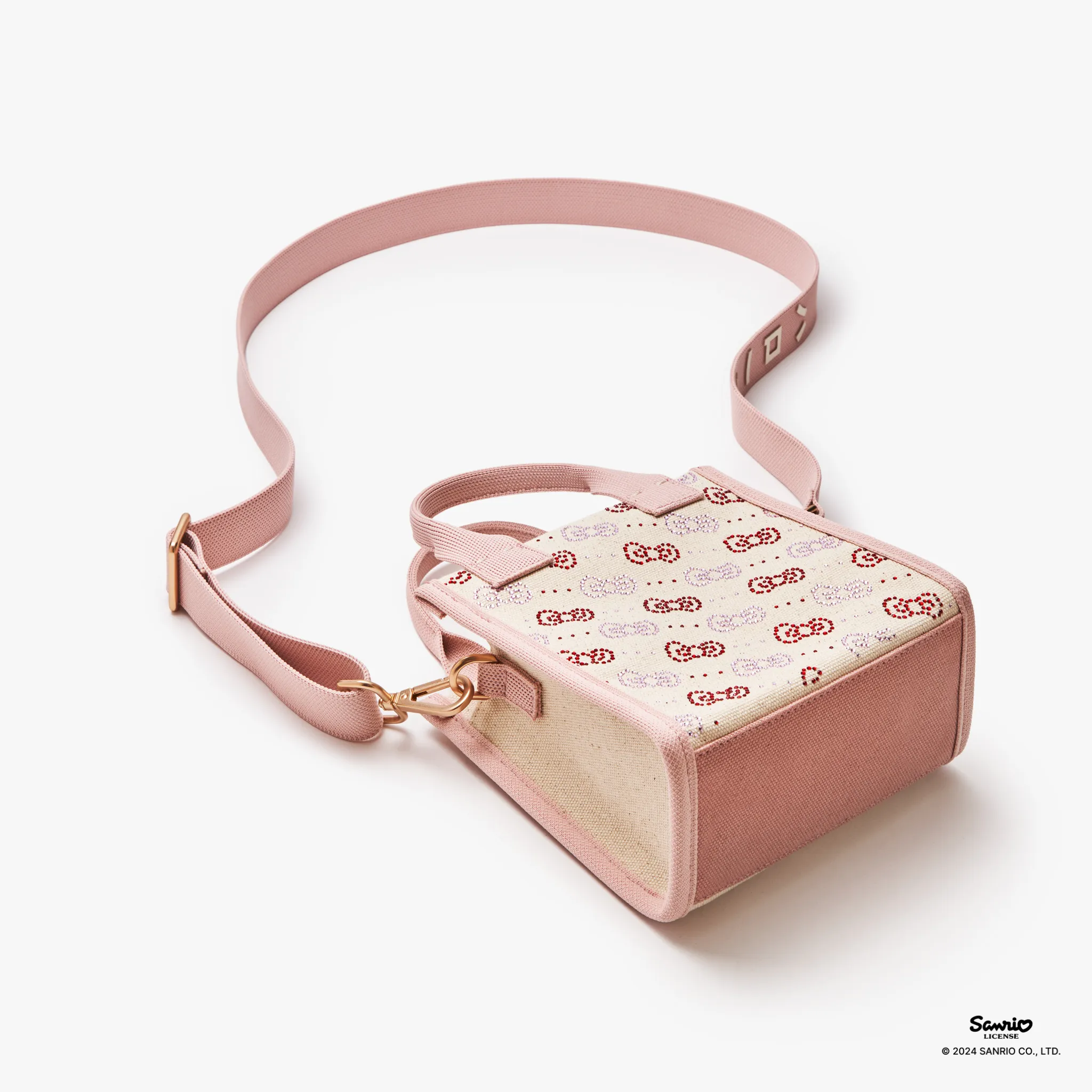 Sure! Here’s an optimized title for the e-commerce product:

Sparkling Pink Hello Kitty Mini Bag with Diamante Accents - Stylish and Adorable

This title uses modifiers to enhance appeal and describe the product effectively.