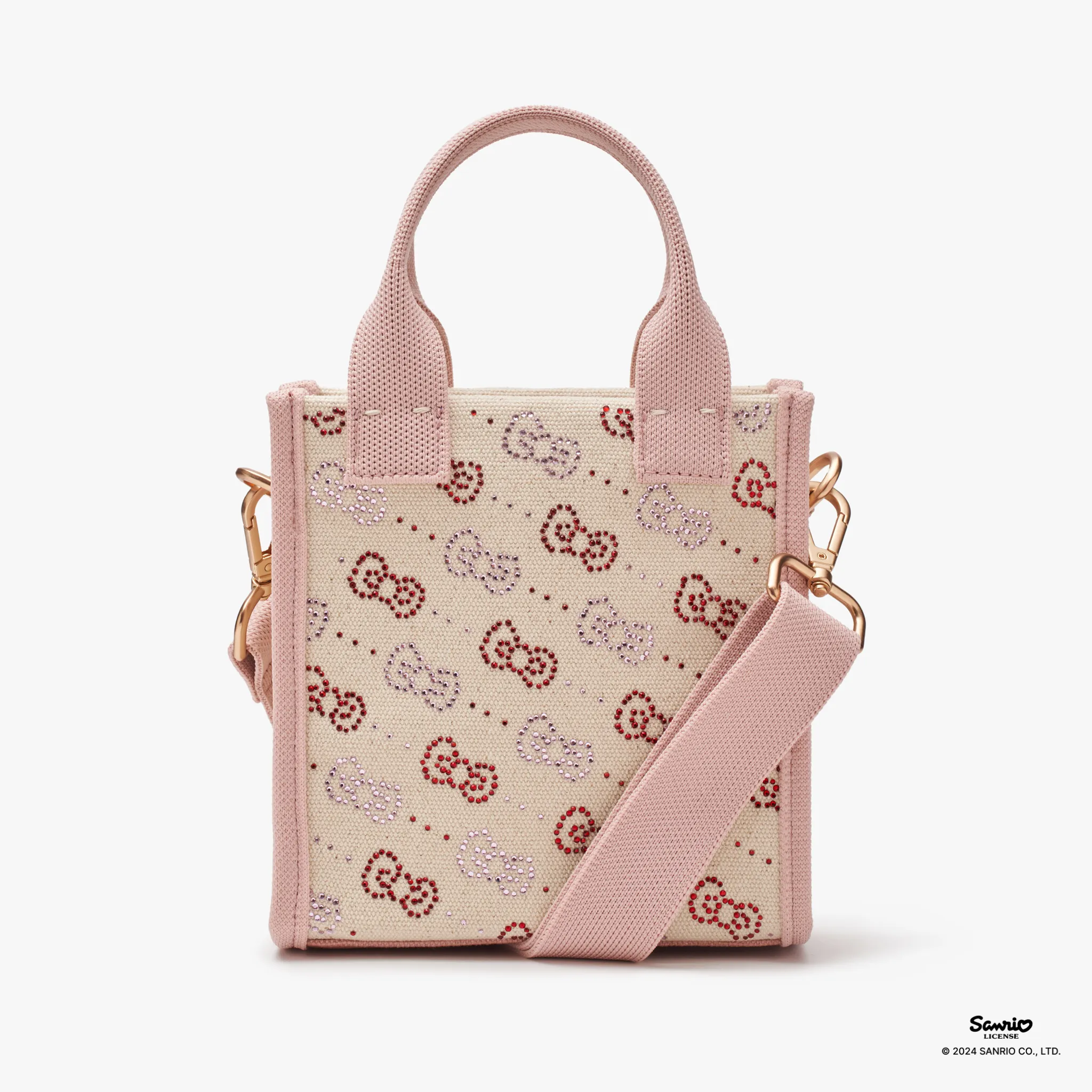 Sure! Here’s an optimized title for the e-commerce product:

Sparkling Pink Hello Kitty Mini Bag with Diamante Accents - Stylish and Adorable

This title uses modifiers to enhance appeal and describe the product effectively.