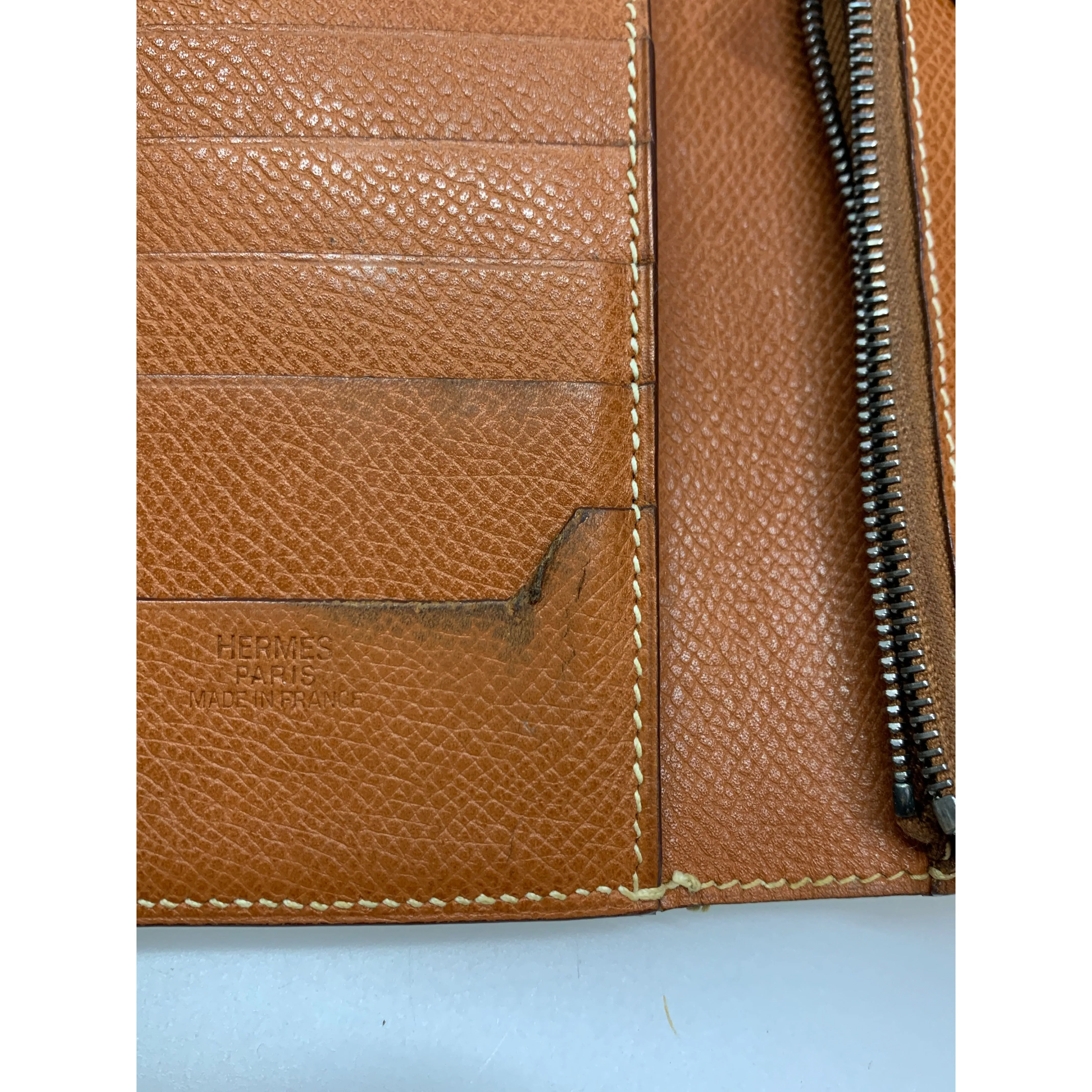 #HERMES/Bifold Wallet/BRW/Leather/Plain