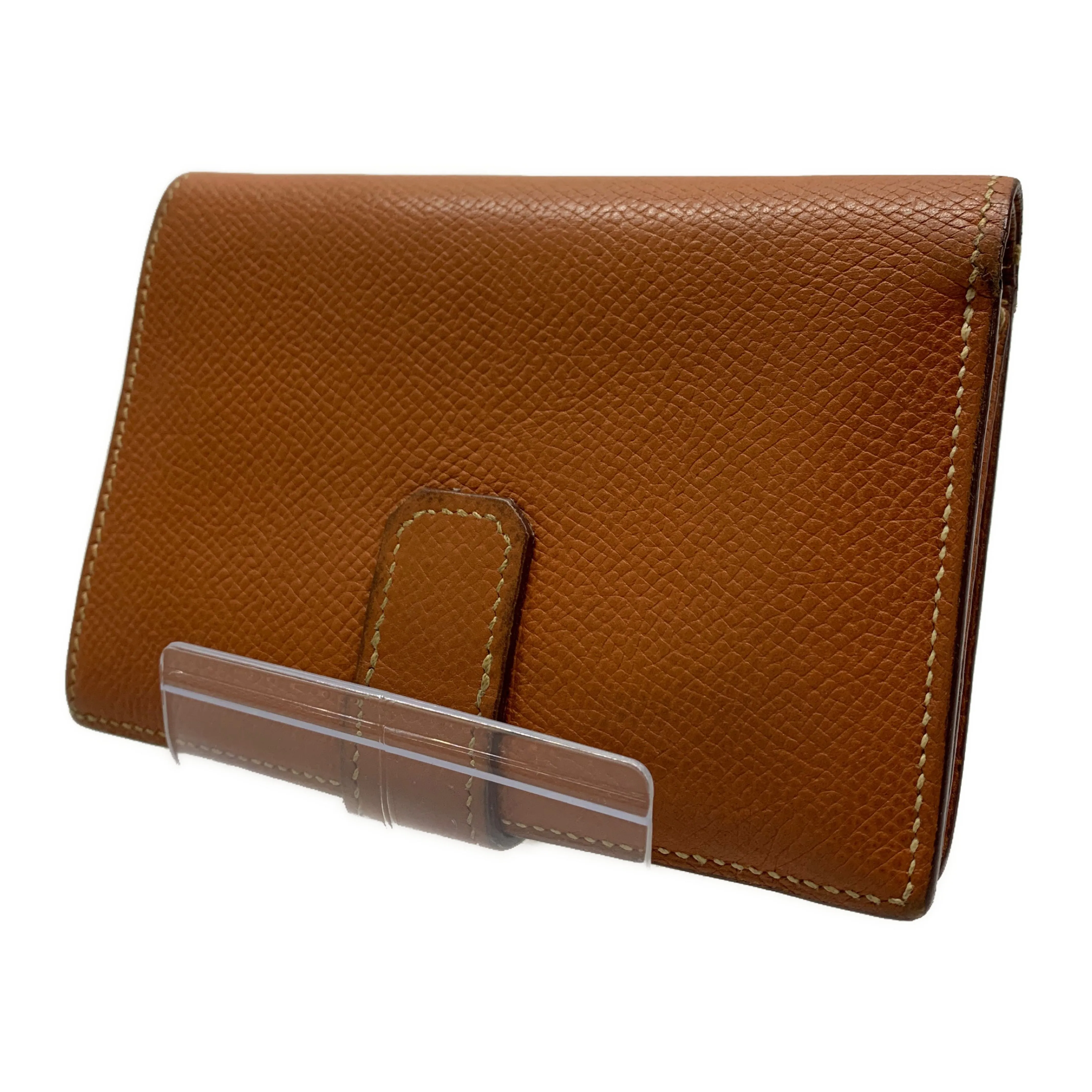 #HERMES/Bifold Wallet/BRW/Leather/Plain