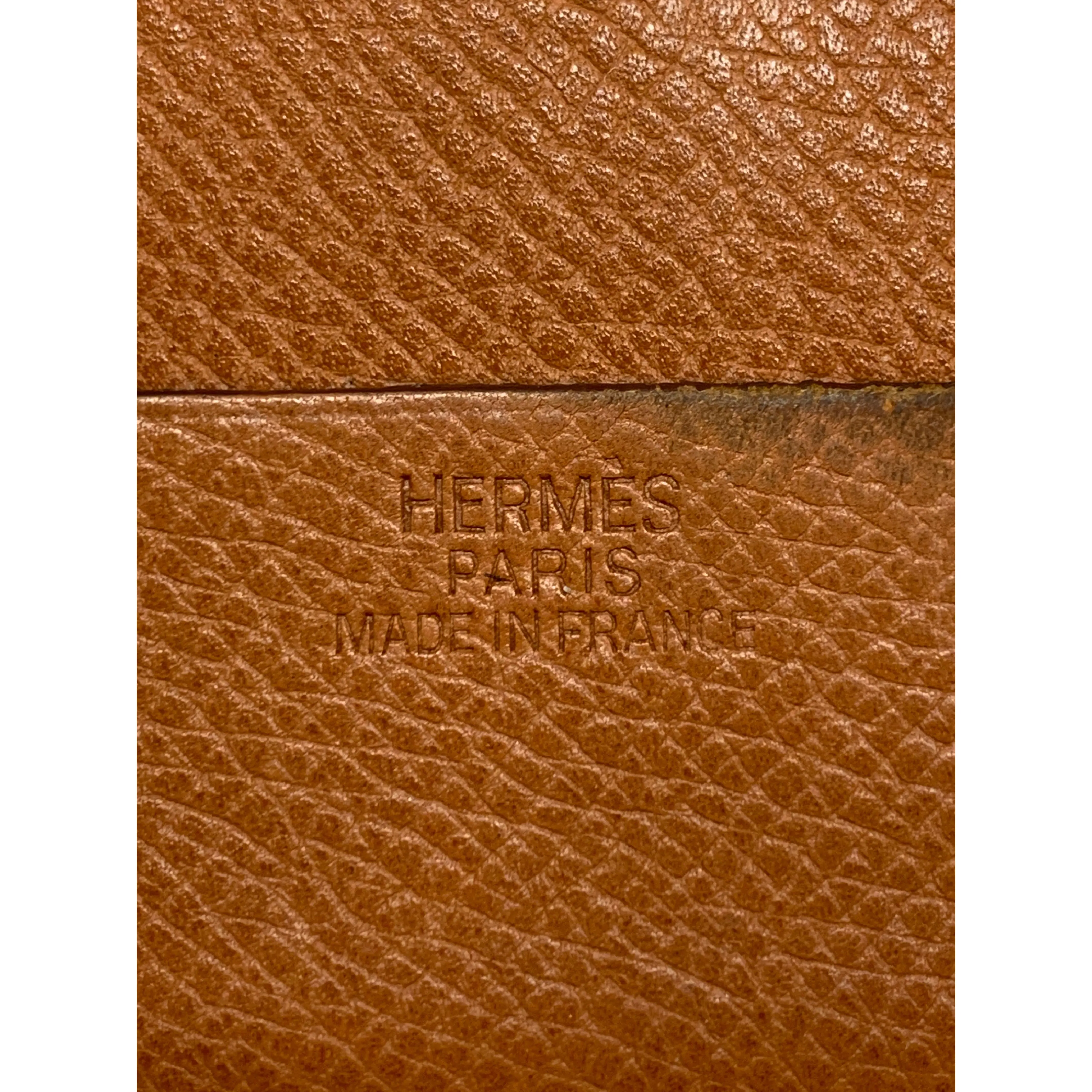 #HERMES/Bifold Wallet/BRW/Leather/Plain