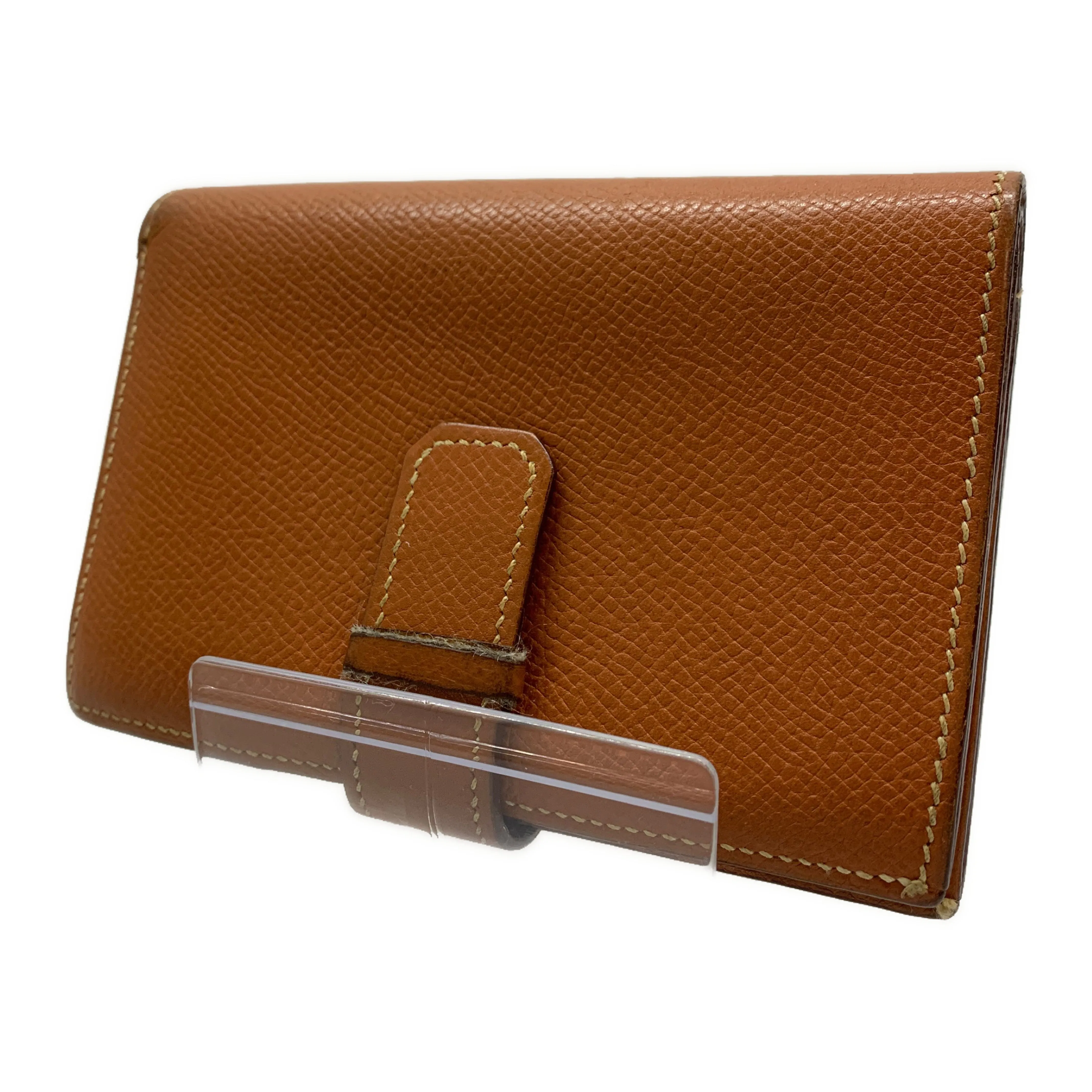 #HERMES/Bifold Wallet/BRW/Leather/Plain