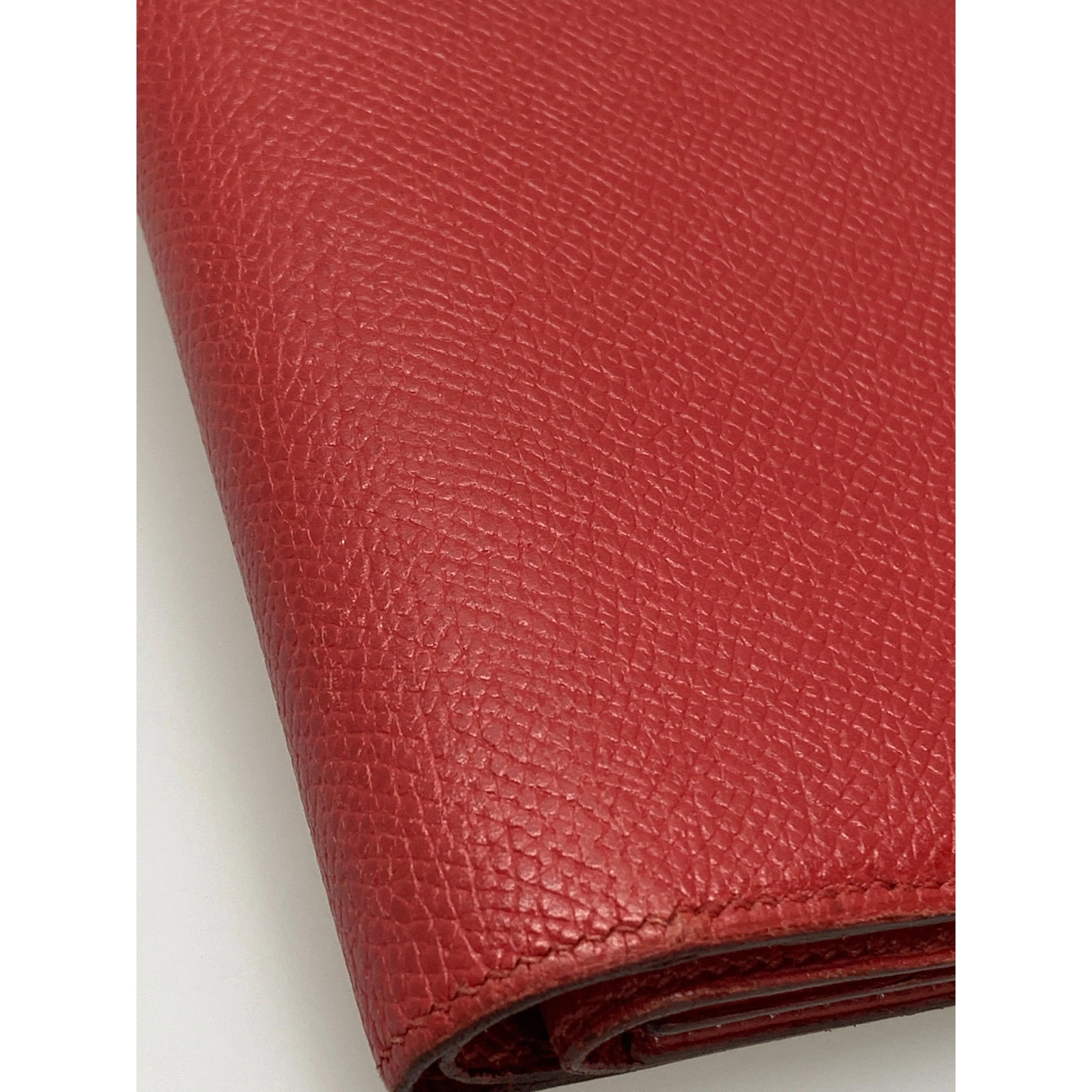 #HERMES/Bifold Wallet/RED/Leather