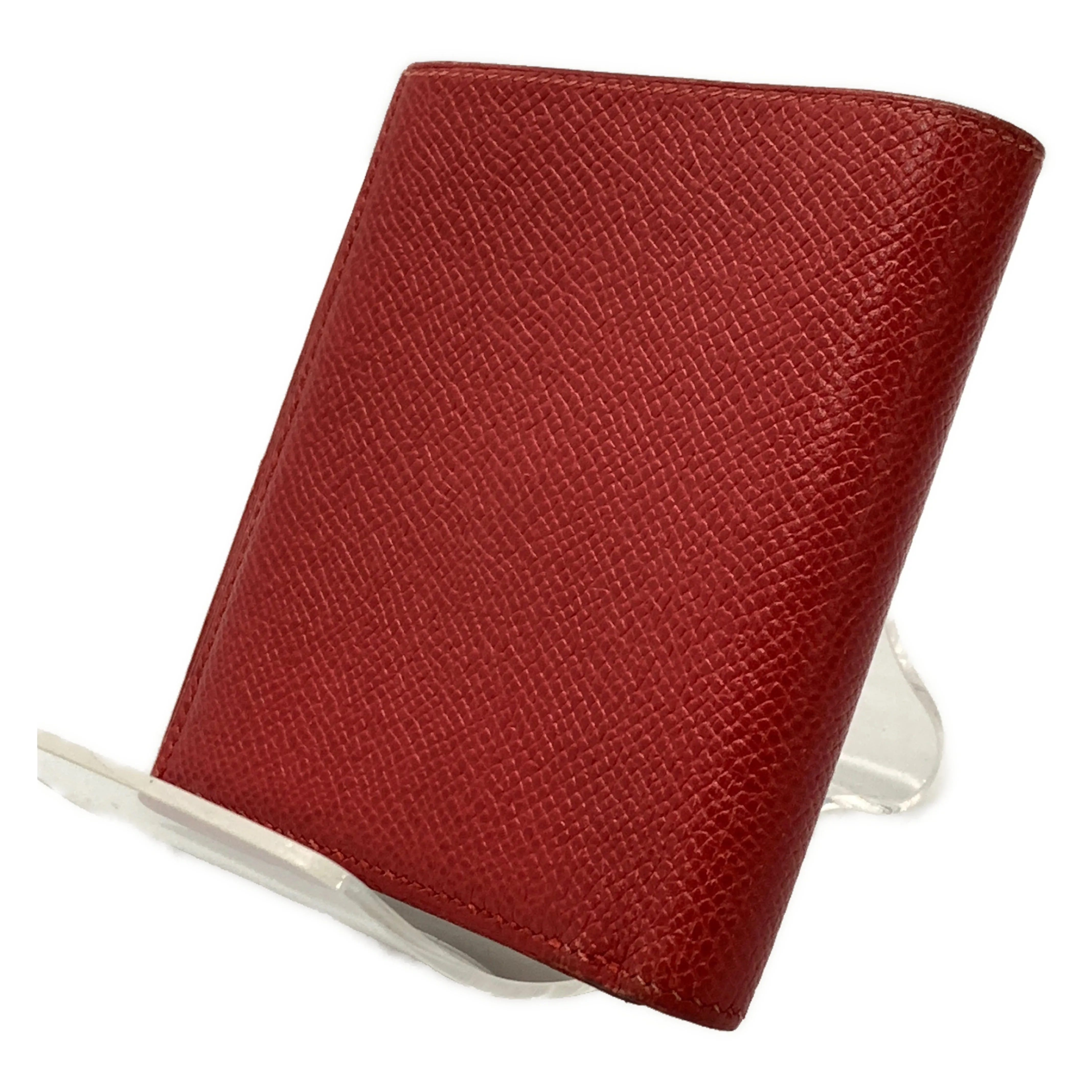 #HERMES/Bifold Wallet/RED/Leather