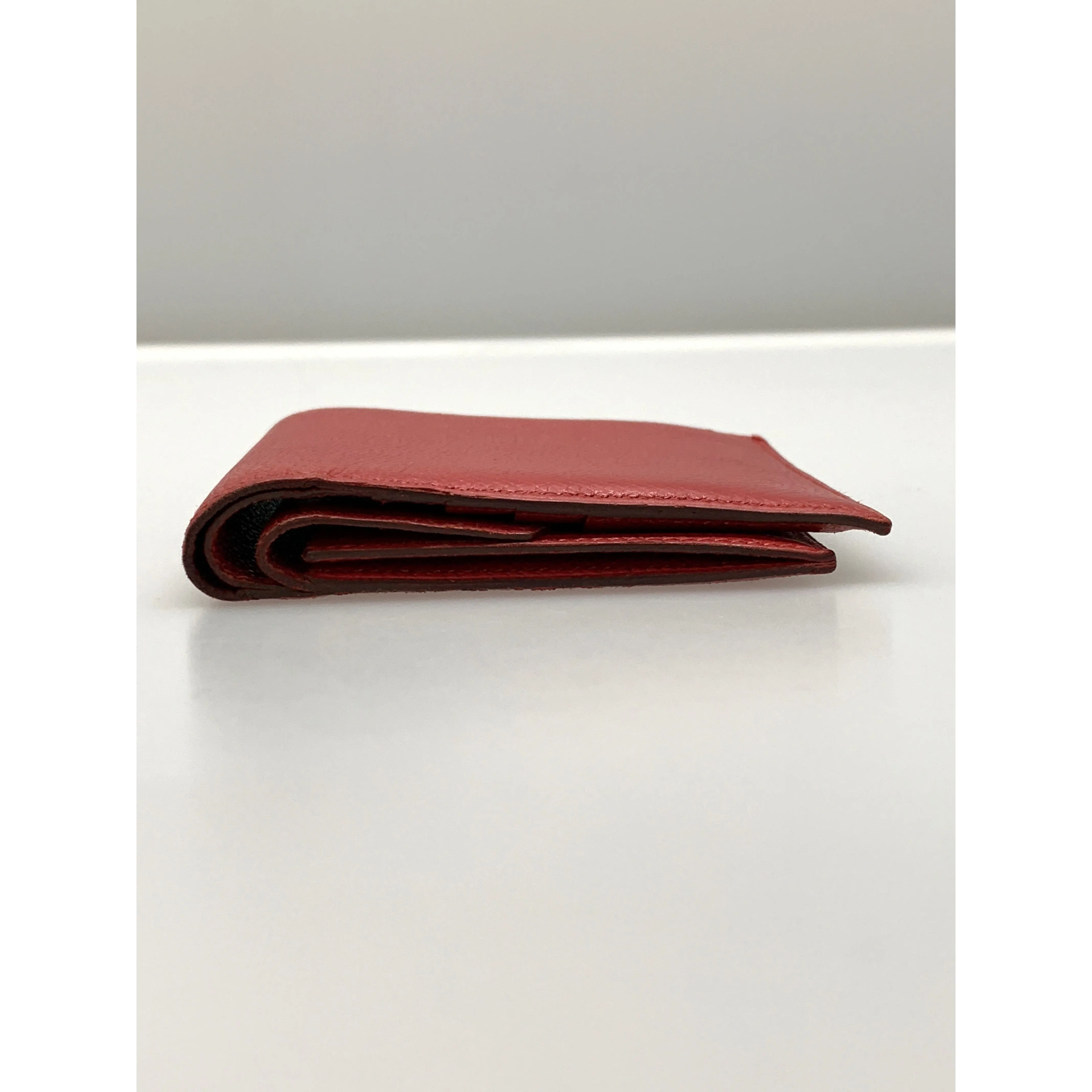 #HERMES/Bifold Wallet/RED/Leather