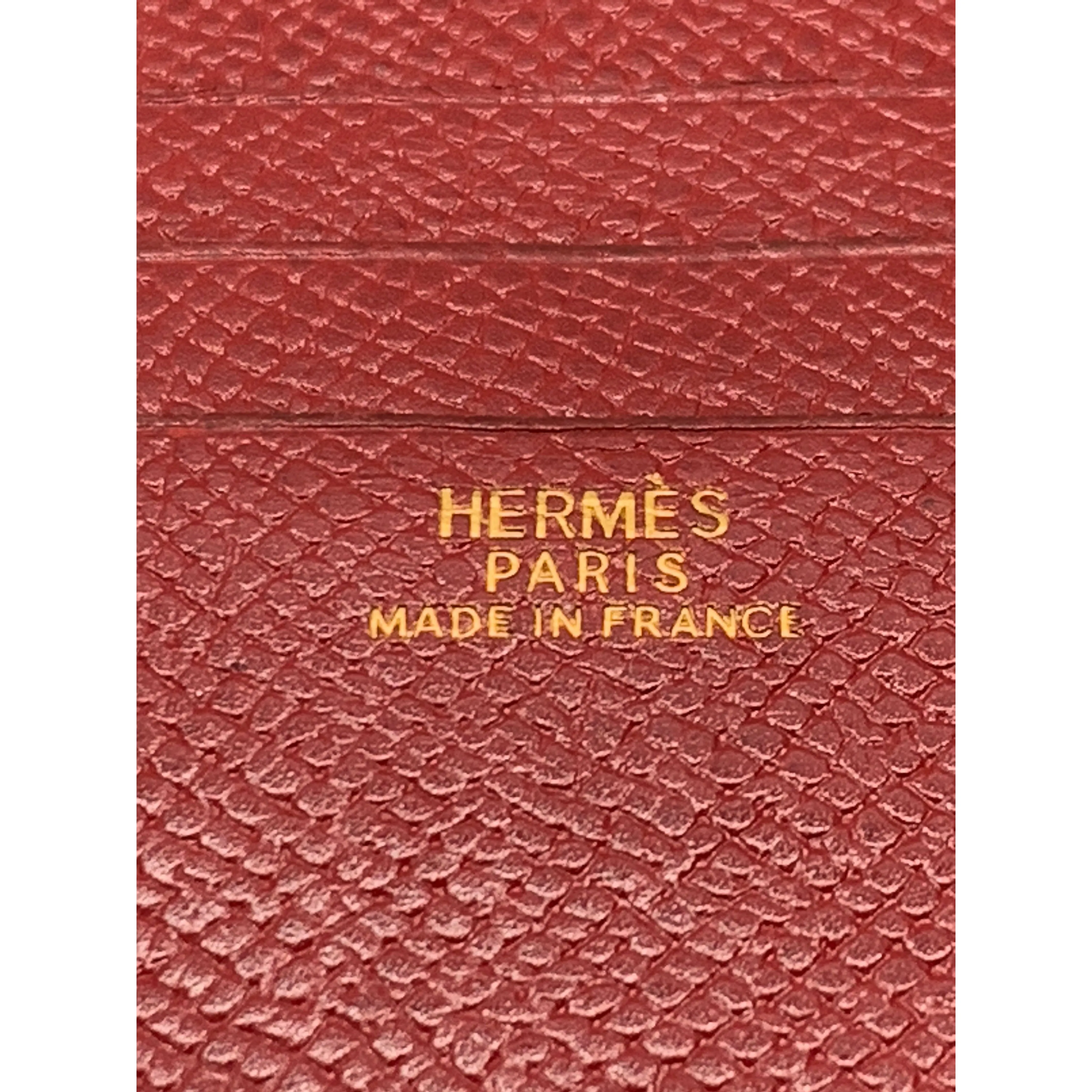 #HERMES/Bifold Wallet/RED/Leather