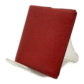 #HERMES/Bifold Wallet/RED/Leather