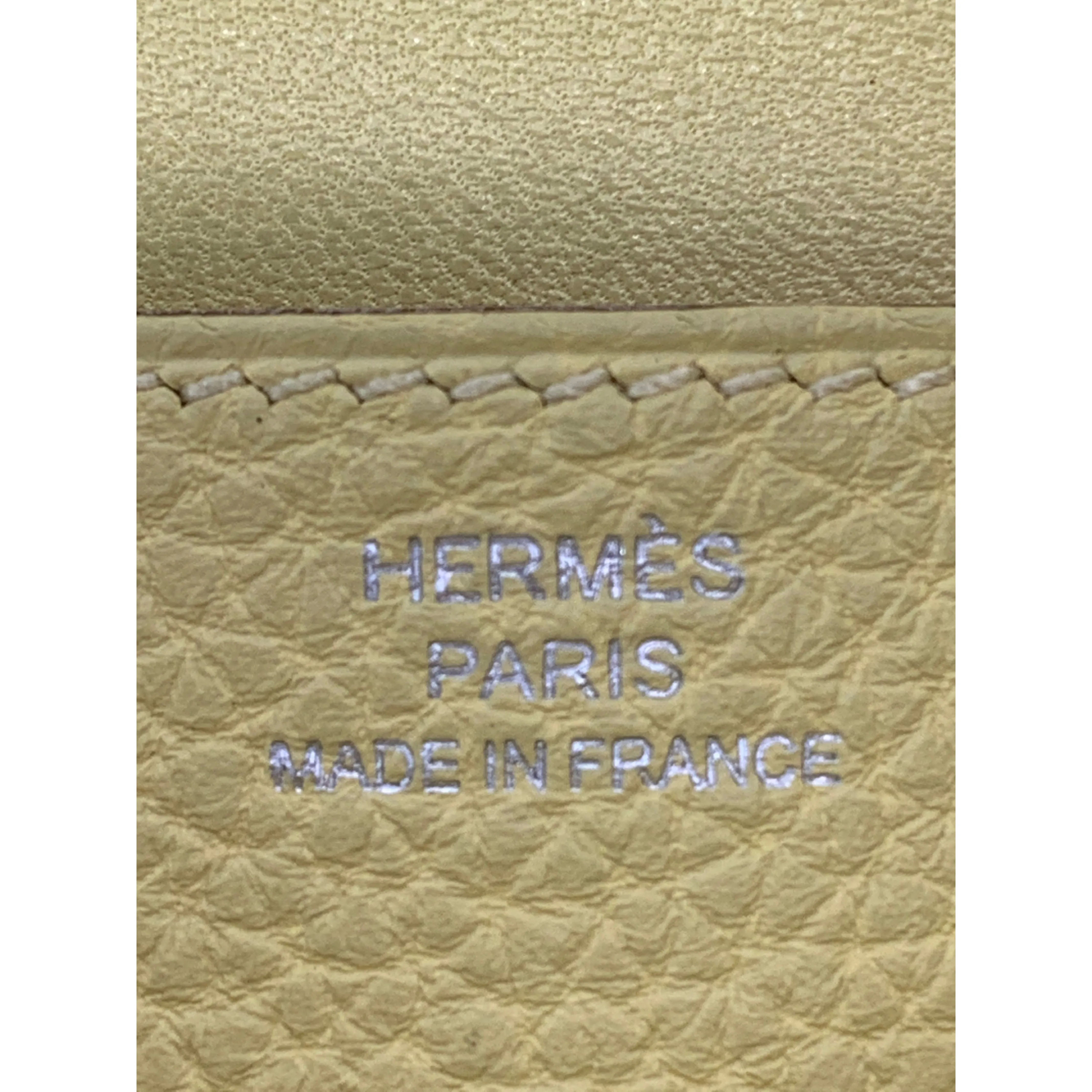 #HERMES/Long Wallet/YEL/Leather/Plain