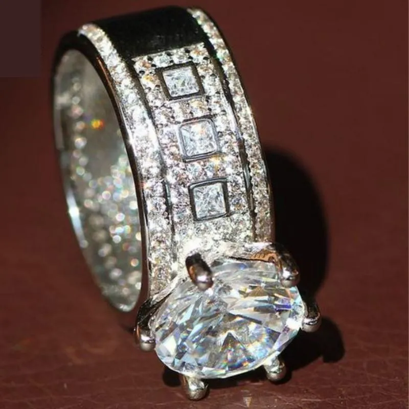 Iced Out 4.6 Carat AAA Zircon Ring