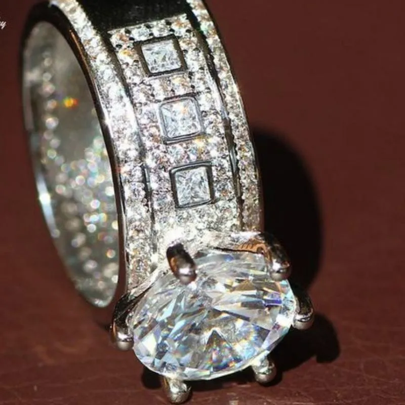 Iced Out 4.6 Carat AAA Zircon Ring