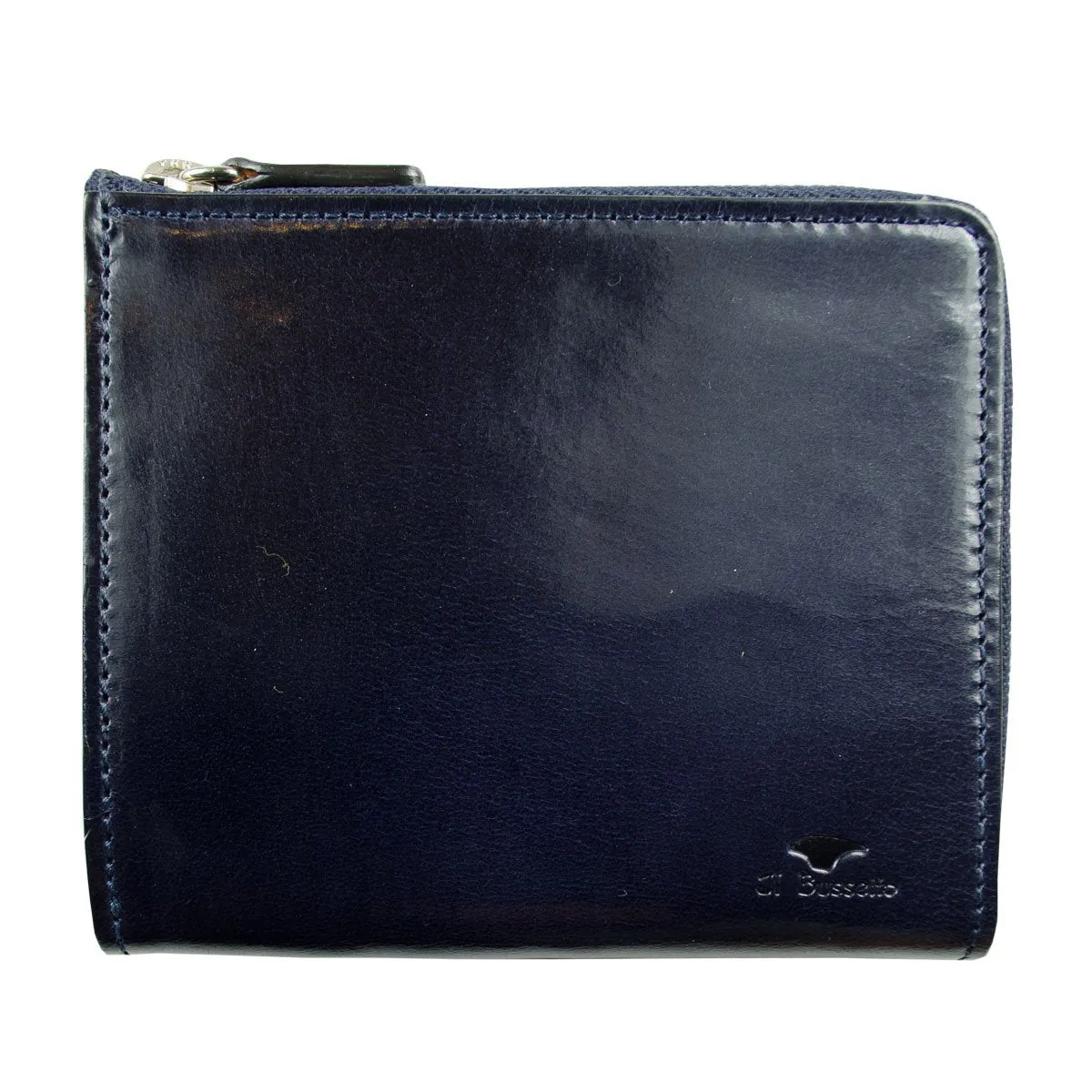 Il Bussetto - Isola Zipped Wallet - Navy Blue