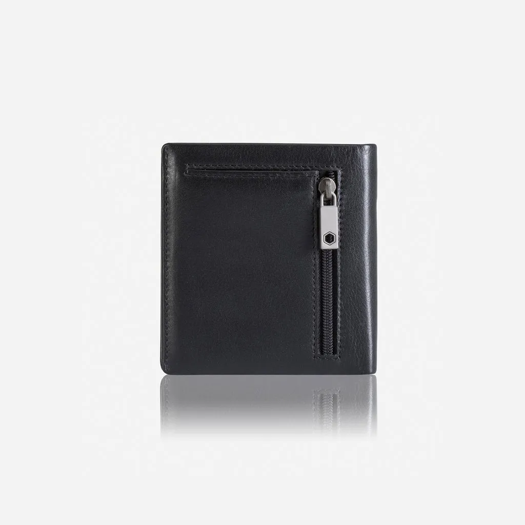 Jekyll & Hide Monaco Slim Billfold Card Holder With Coin, Black